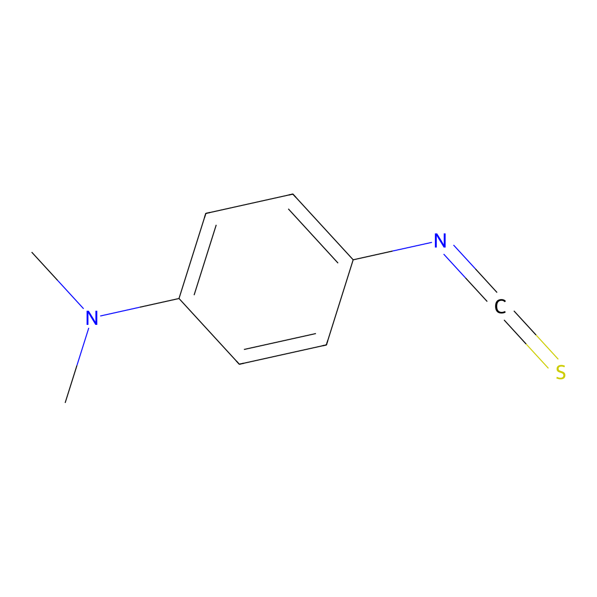 Isothiocyanic acid, p-dimethylaminophenyl ester molecular structure, CAS 2131-64-8