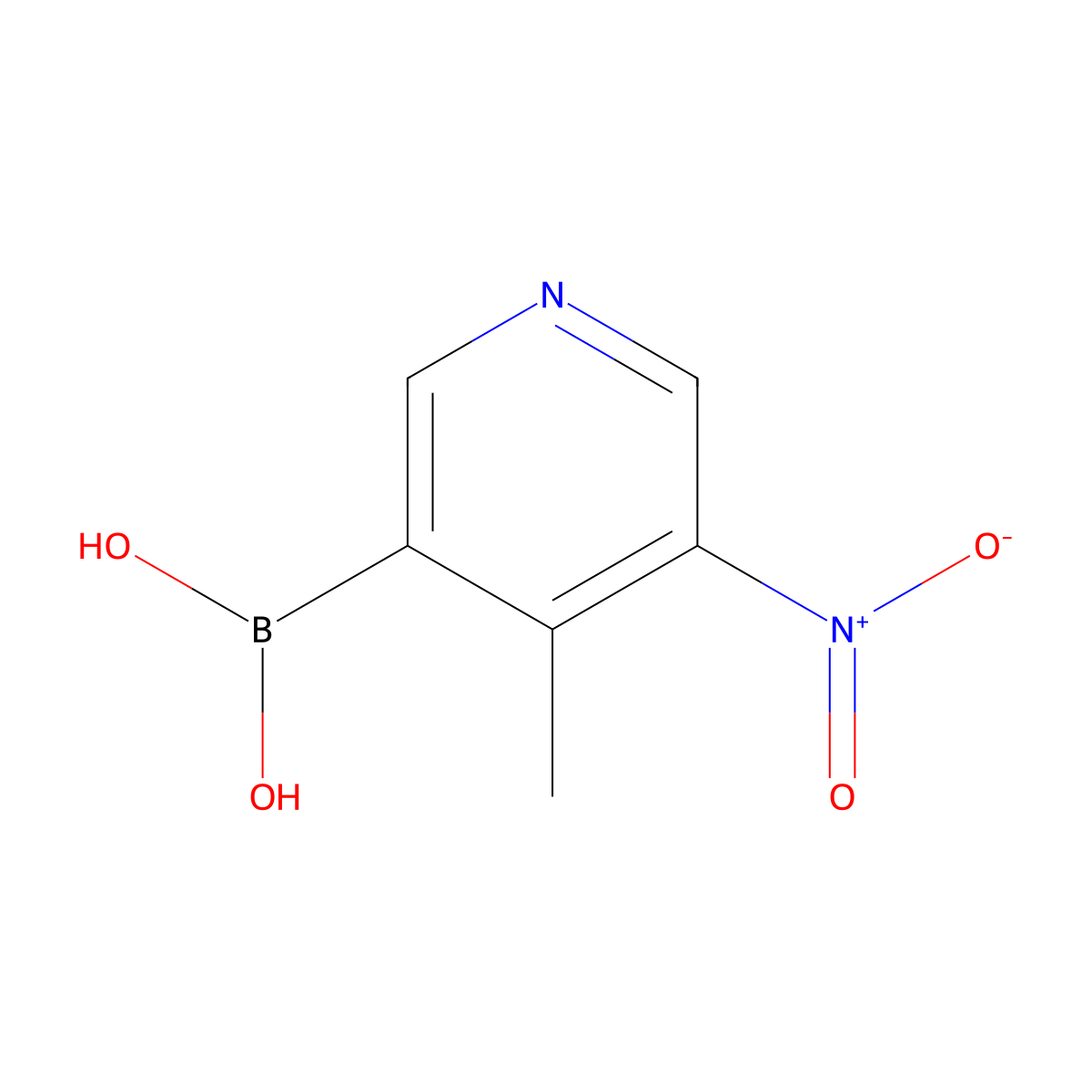 (4-Methyl-5-nitropyridin-3-yl)boronic acid molecular structure, CAS 2131006-93-2