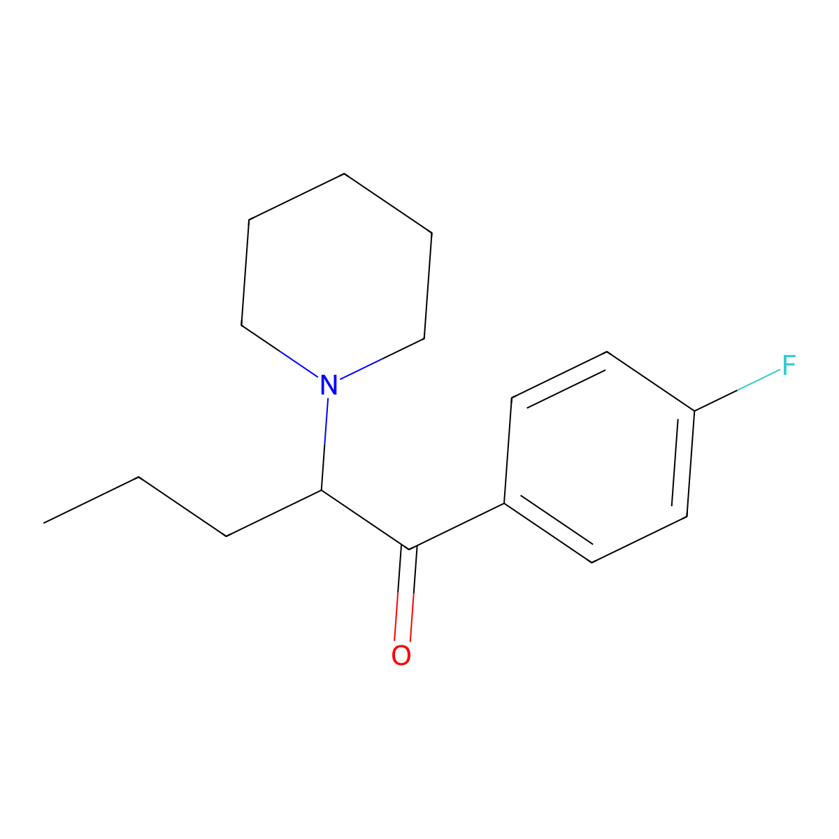 1-(4-Fluorophenyl)-2-(piperidin-1-yl)pentan-1-one molecular structure, CAS 2131057-86-6