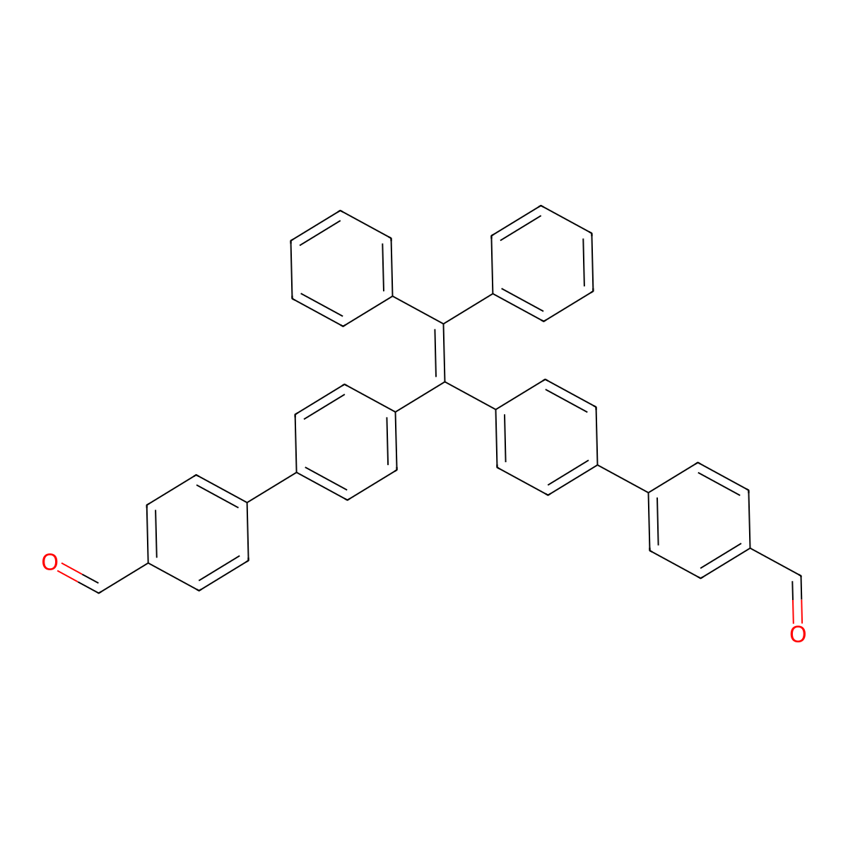 4',4'''-(2,2-Diphenylethene-1,1-diyl)bis([1,1'-biphenyl]-4-carbaldehyde) molecular structure, CAS 2131097-89-5