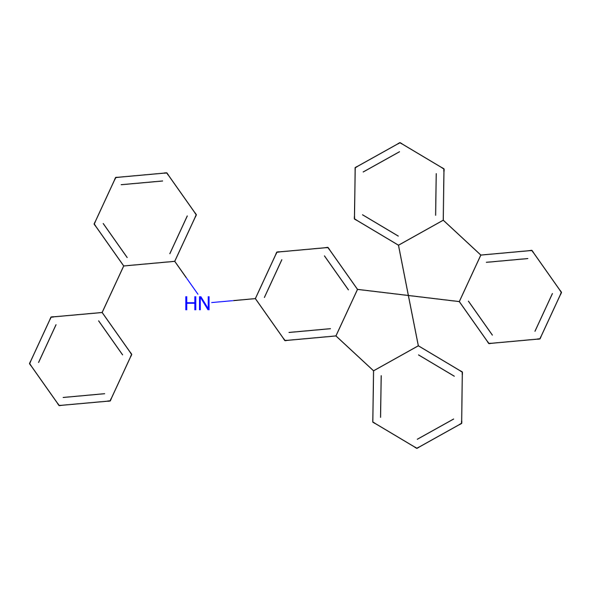 N-([1,1'-biphenyl]-2-yl)-9,9'-spirobi[fluoren]-3-amine molecular structure, CAS 2131158-87-5