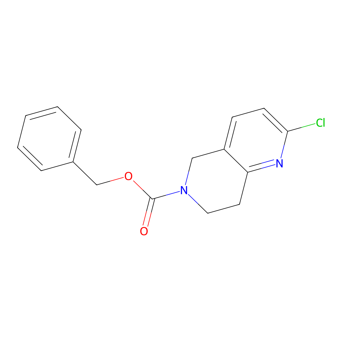 Benzyl 2-chloro-5,6,7,8-tetrahydro-1,6-naphthyridine-6-carboxylate molecular structure, CAS 2131165-48-3
