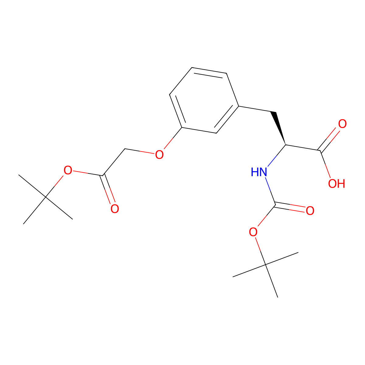 N-Boc-3-[2-(tert-butoxy)-2-oxoethoxy]-L-phenylalanine molecular structure, CAS 2131238-05-4