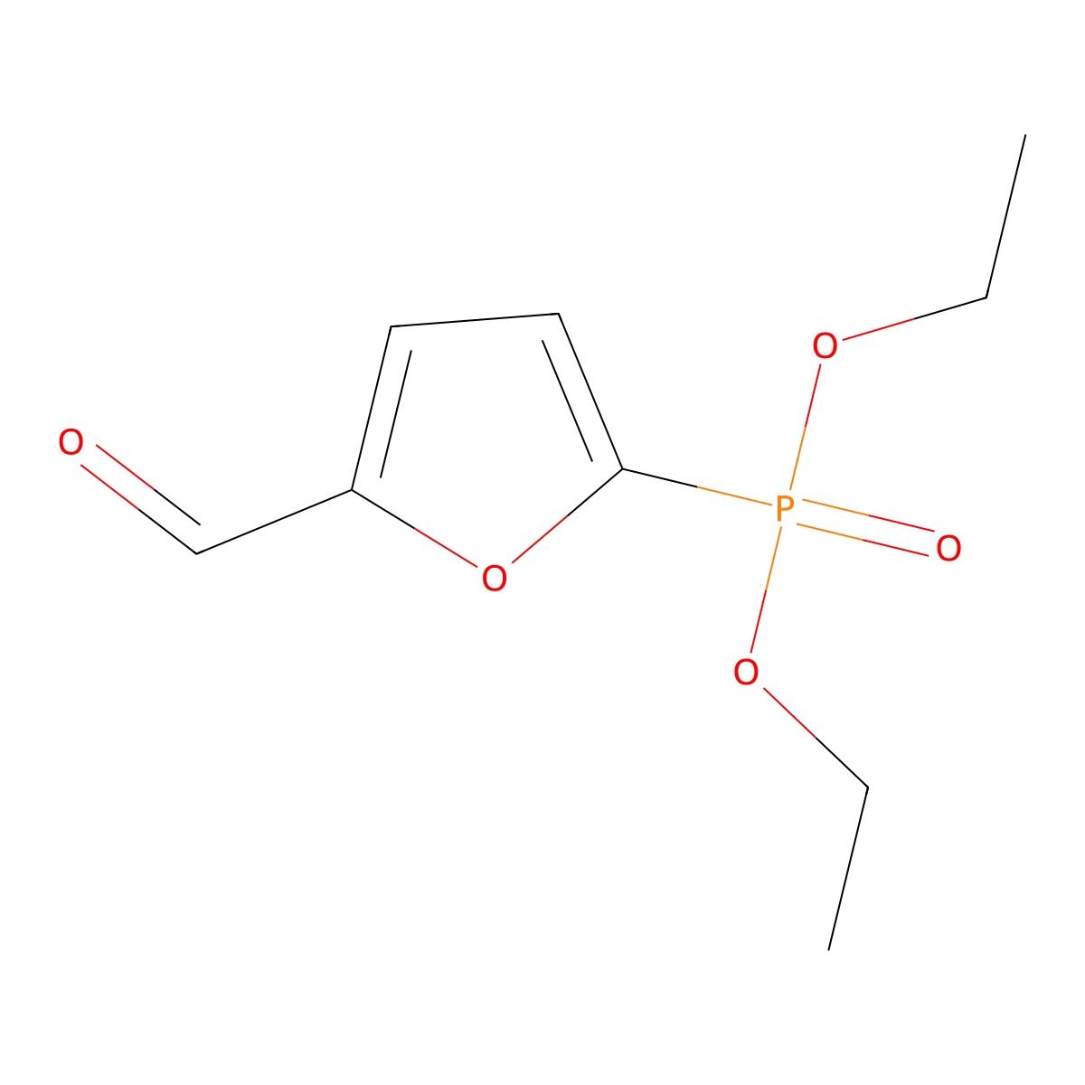 Diethyl (5-formylfuran-2-yl)phosphonate molecular structure, CAS 213124-94-8