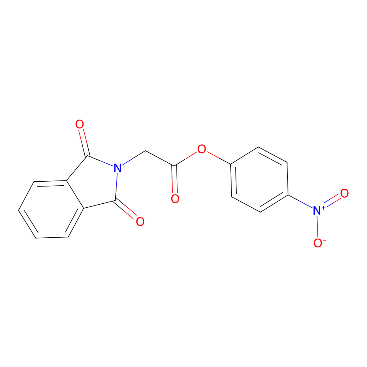 4-Nitrophenyl phthalimidoacetate molecular structure, CAS 21313-49-5