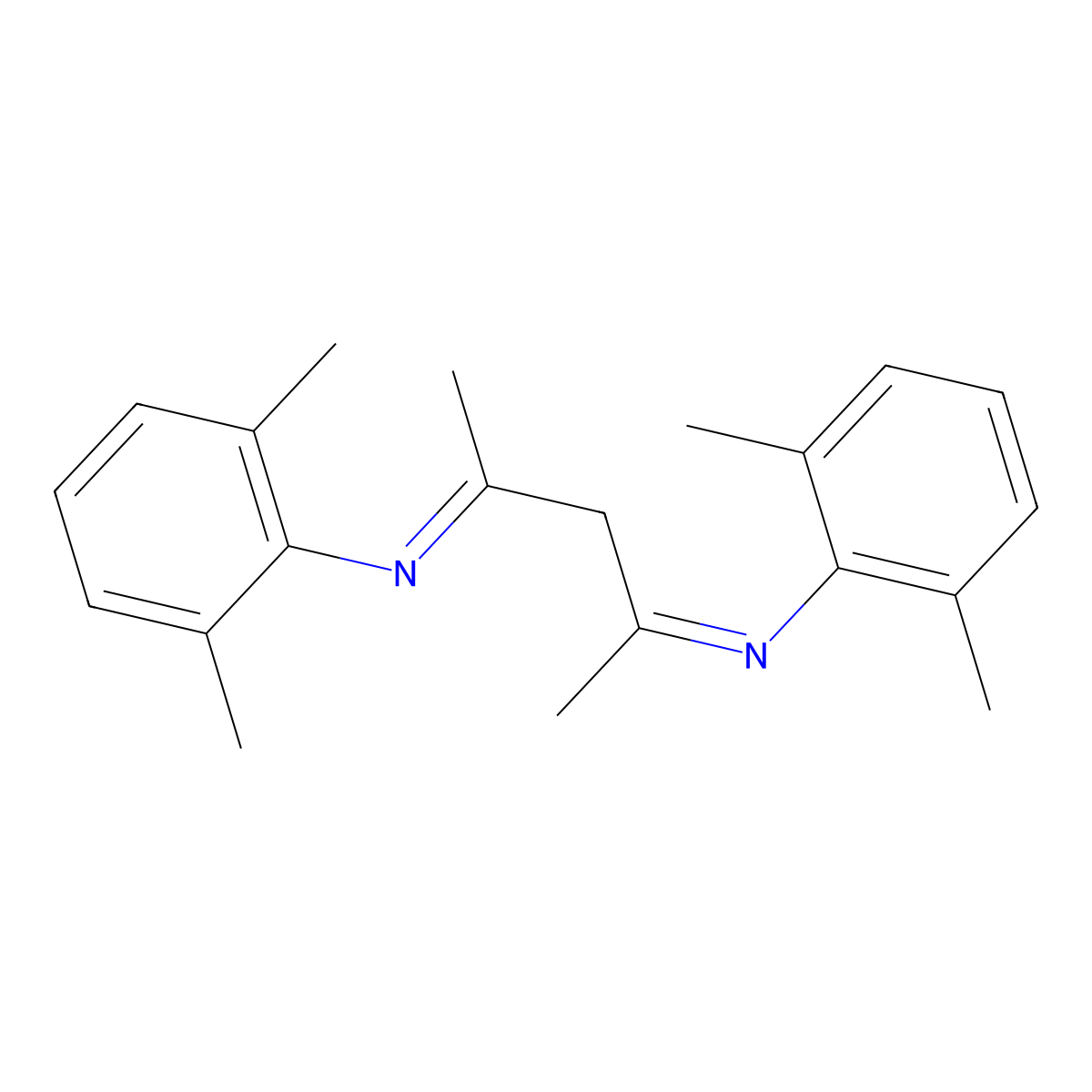 2,4-Bis(2,6-dimethylphenylimino)pentane molecular structure, CAS 213130-55-3