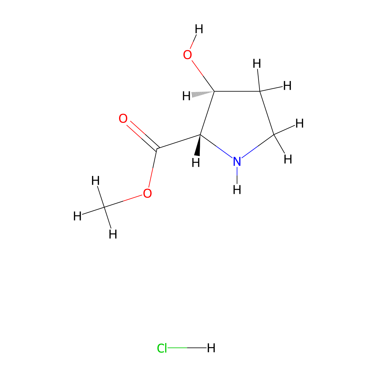 methyl (2S,3S)-3-hydroxypyrrolidine-2-carboxylate hydrochloride molecular structure, CAS 213131-32-9