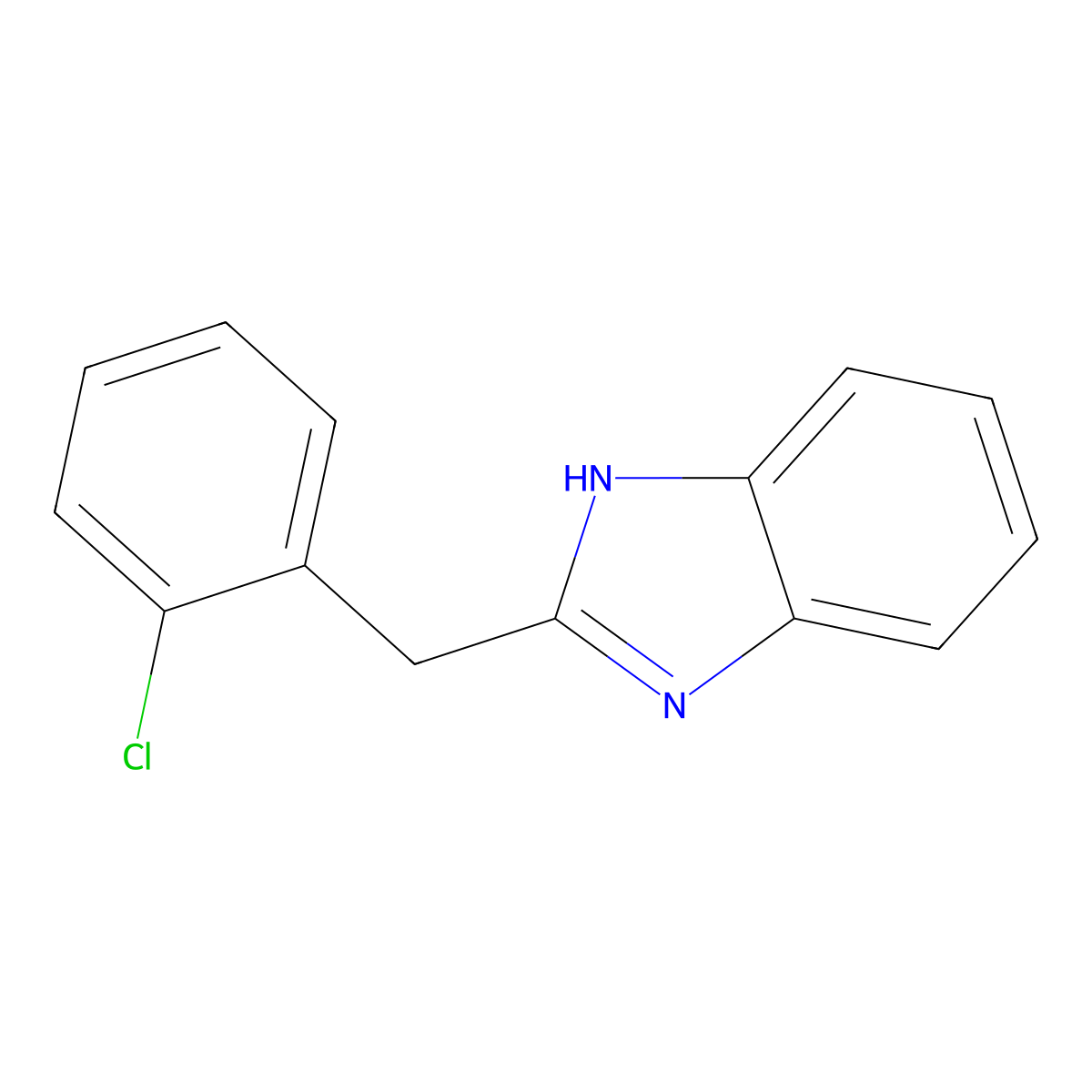 2-(2-Chlorobenzyl)-1H-benzimidazole molecular structure, CAS 213133-88-1