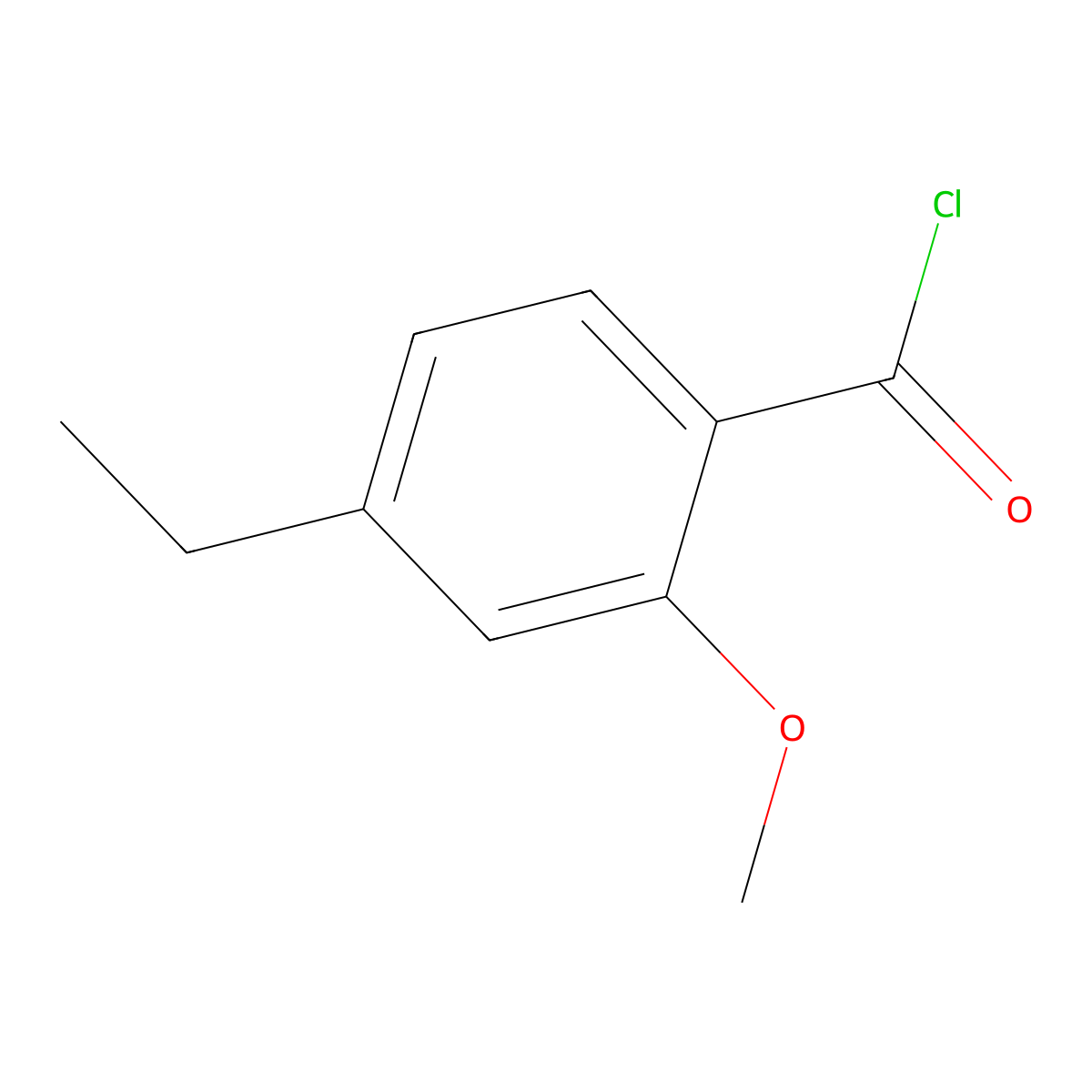 4-Ethyl-2-methoxybenzoyl chloride molecular structure, CAS 213138-43-3