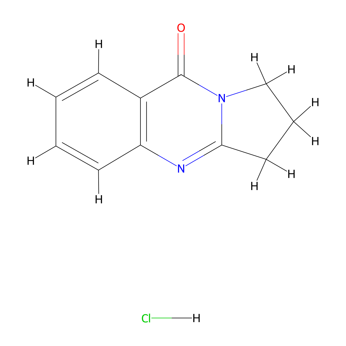 Desoxyvasicinone hydrochloride molecular structure, CAS 21314-56-7