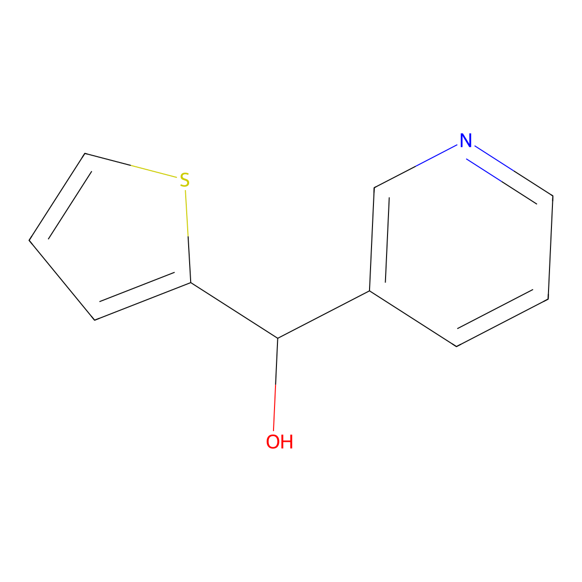 Pyridin-3-yl(thiophen-2-yl)methanol molecular structure, CAS 21314-77-2