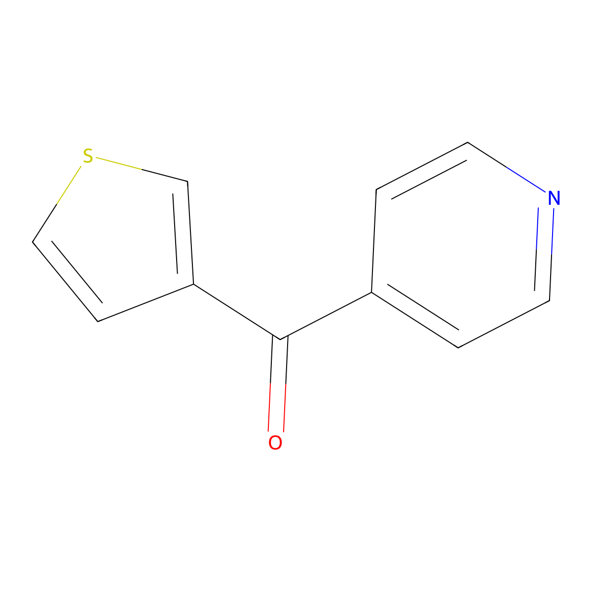 Pyridin-4-yl(thiophen-3-yl)methanone molecular structure, CAS 21314-82-9