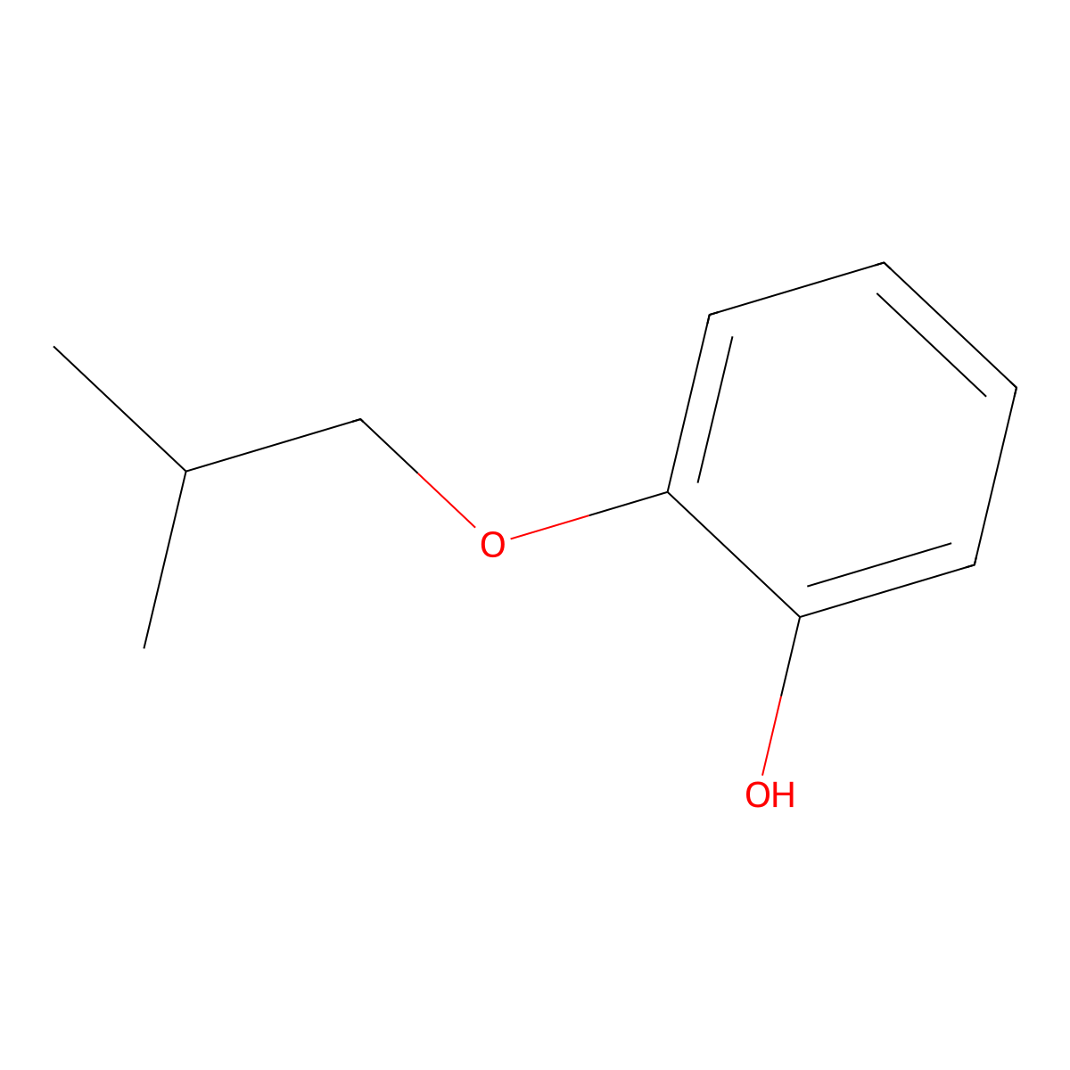 2-Isobutoxyphenol molecular structure, CAS 21315-20-8
