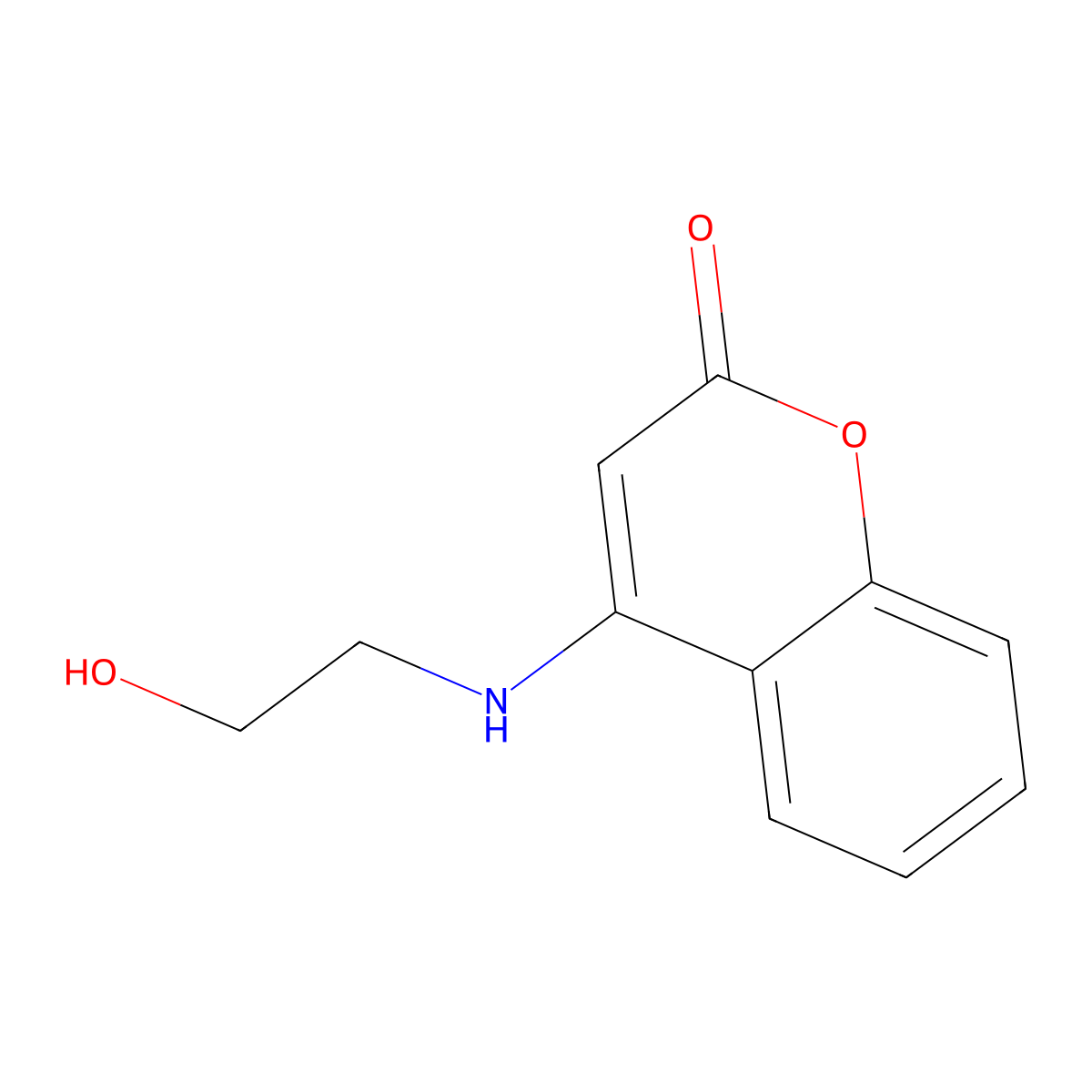 4-(2-Hydroxyethylamino)chromen-2-one molecular structure, CAS 21315-53-7