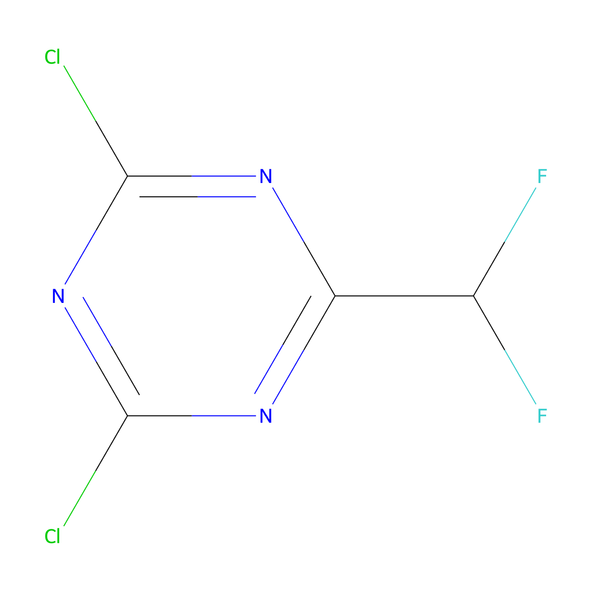 2,4-Dichloro-6-(difluoromethyl)-1,3,5-triazine molecular structure, CAS 2131750-12-2