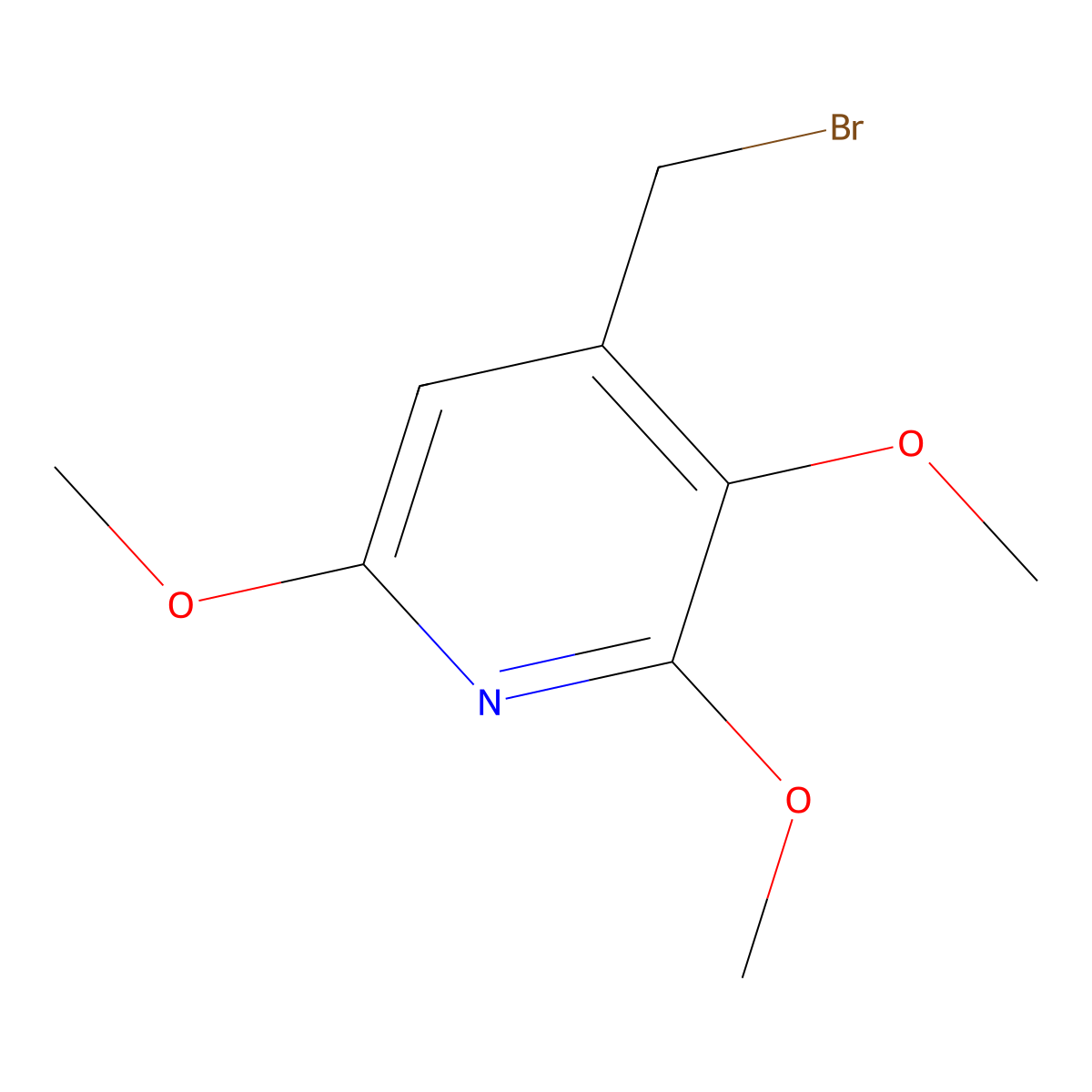4-(Bromomethyl)-2,3,6-trimethoxypyridine molecular structure, CAS 2131783-00-9