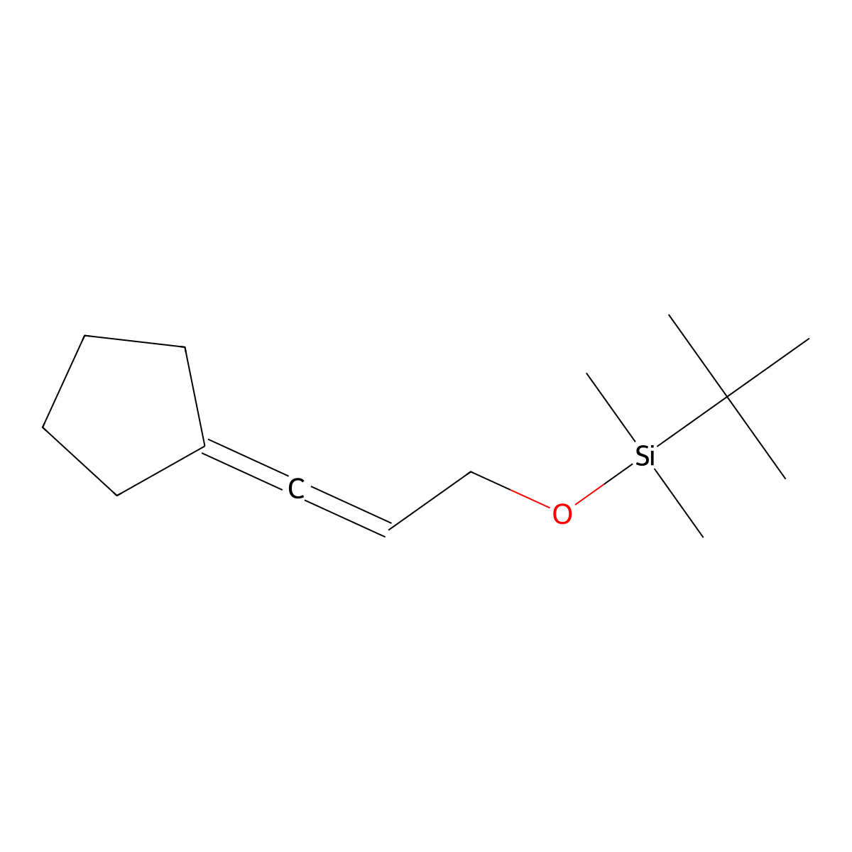 Tert-butyl((3-cyclopentylideneallyl)oxy)dimethylsilane molecular structure, CAS 2131799-32-9