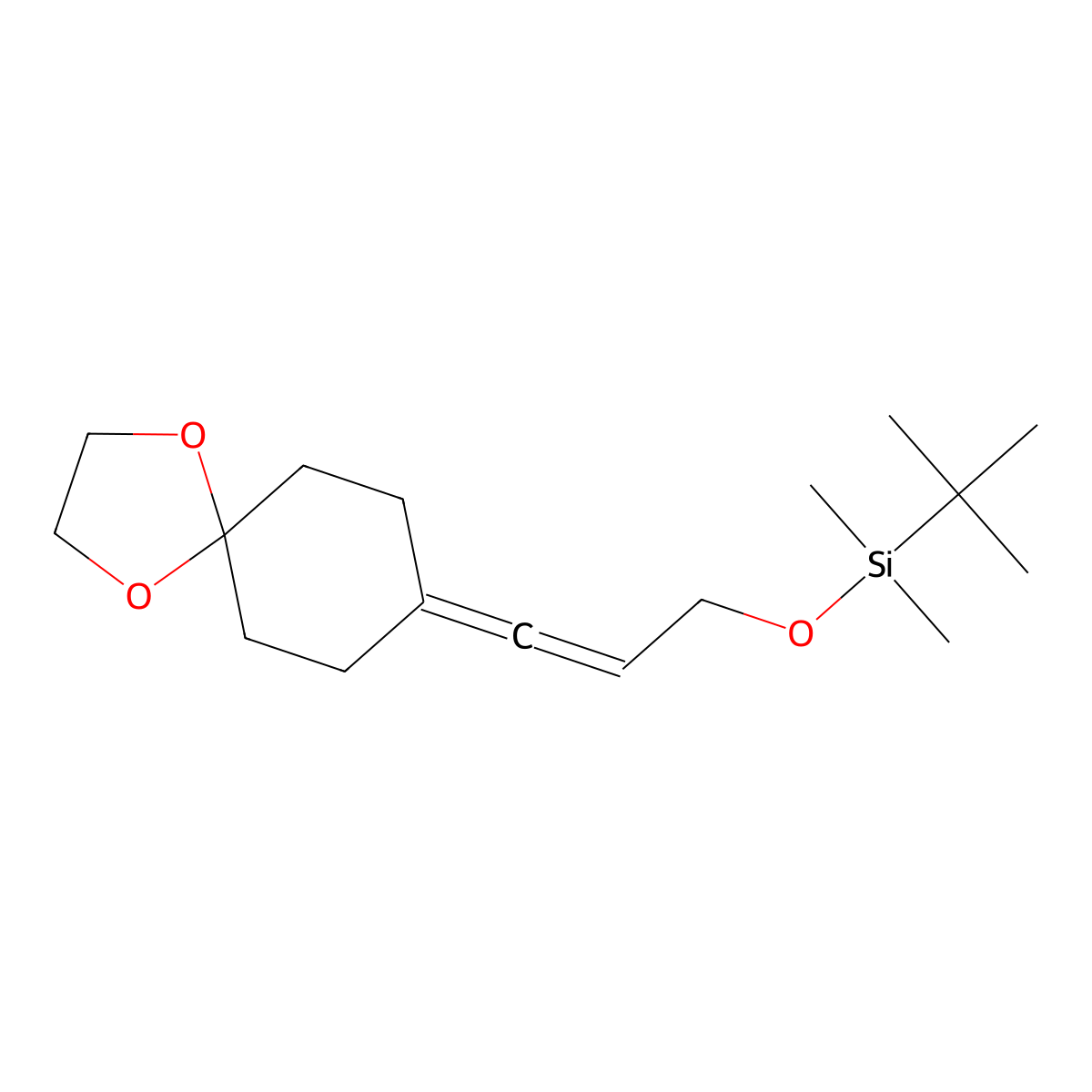 ((3-(1,4-Dioxaspiro[4.5]decan-8-ylidene)allyl)oxy)(tert-butyl)dimethylsilane molecular structure, CAS 2131799-47-6