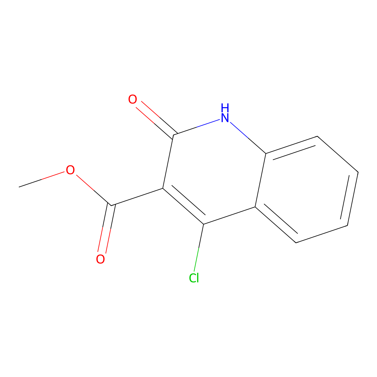 Methyl 4-chloro-2-oxo-1,2-dihydroquinoline-3-carboxylate molecular structure, CAS 213181-22-7