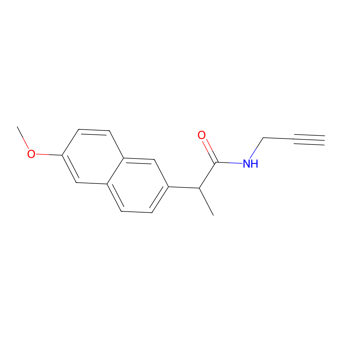 2-(6-Methoxynaphthalen-2-yl)-N-(prop-2-yn-1-yl)propanamide molecular structure, CAS 2131822-95-0