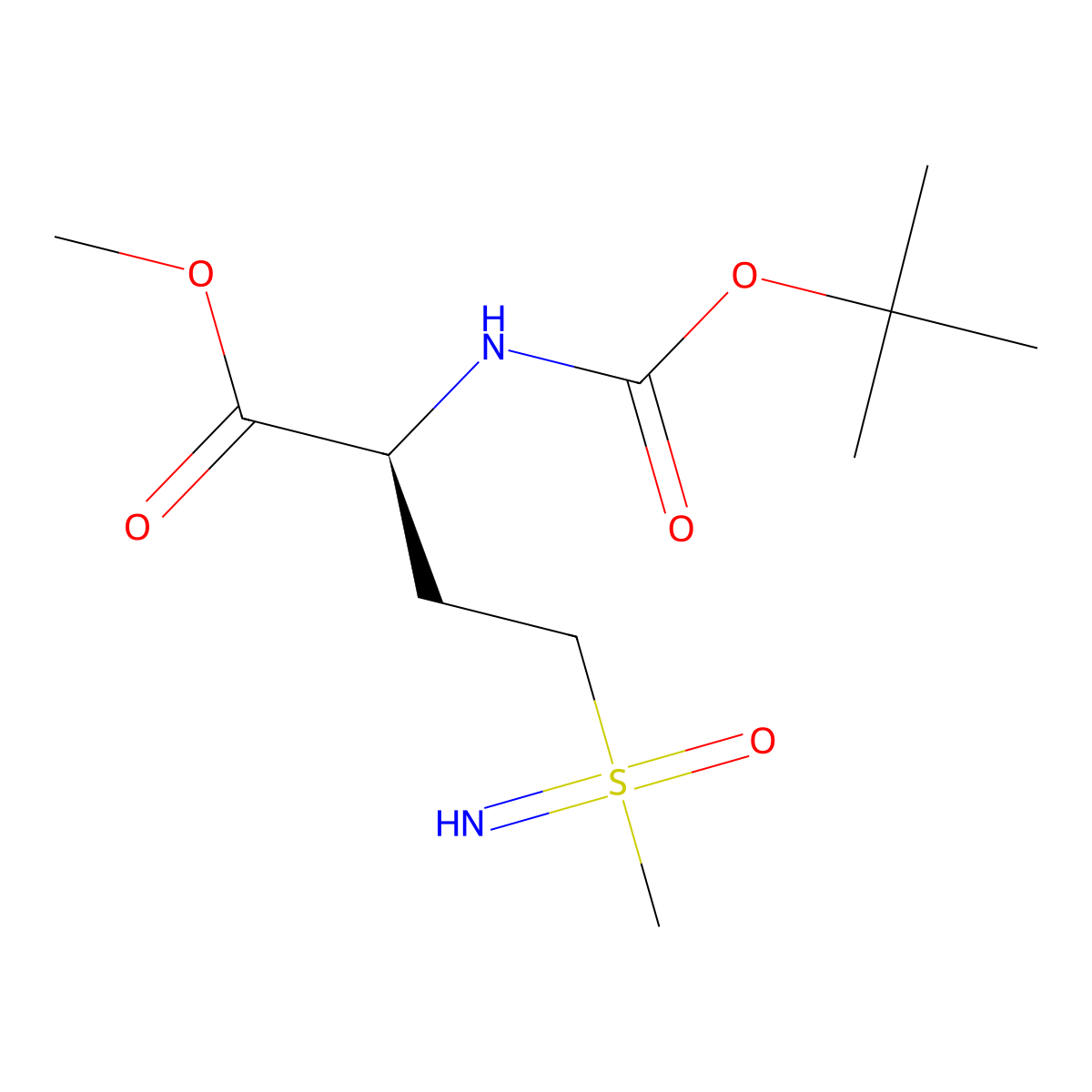 N-Boc-L-Methionine sulfoximine methyl ester molecular structure, CAS 2131842-80-1