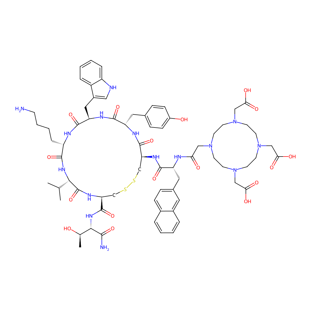 DOTA-Lanreotide molecular structure, CAS 213187-44-1