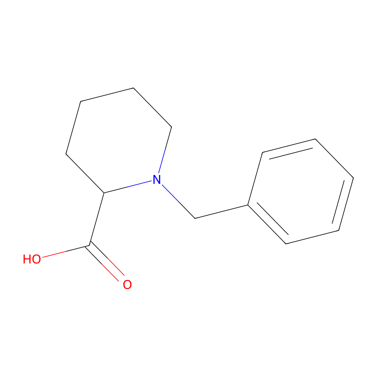 1-Benzylpiperidine-2-carboxylic acid molecular structure, CAS 21319-53-9