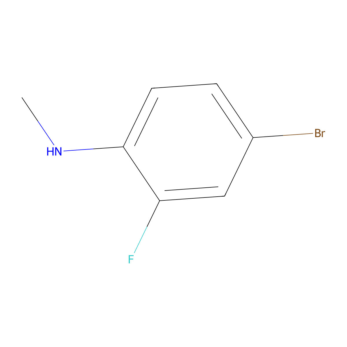 4-bromo-2-fluoro-N-methylaniline molecular structure, CAS 213190-12-6