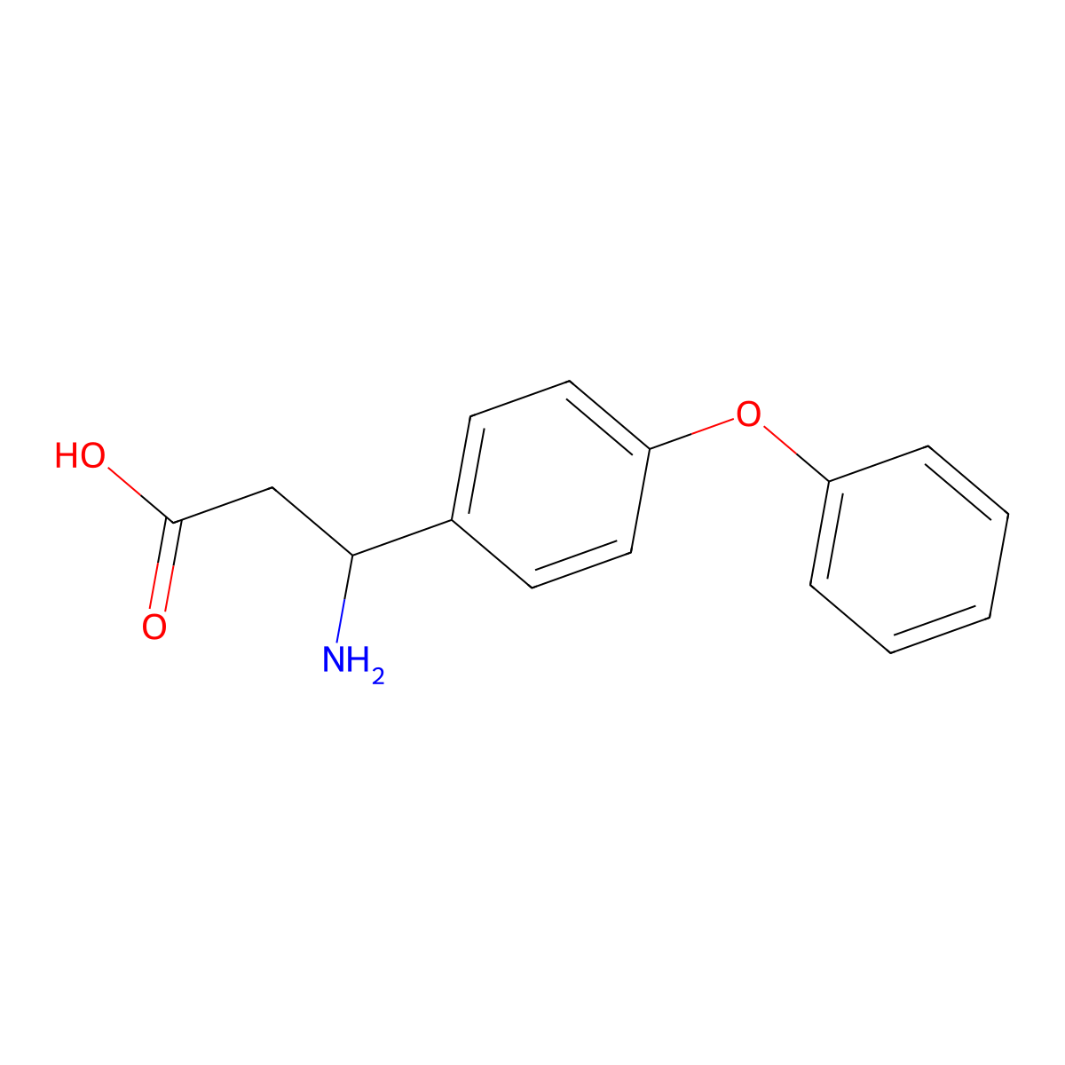 3-amino-3-(4-phenoxyphenyl)propanoic Acid molecular structure, CAS 213192-51-9