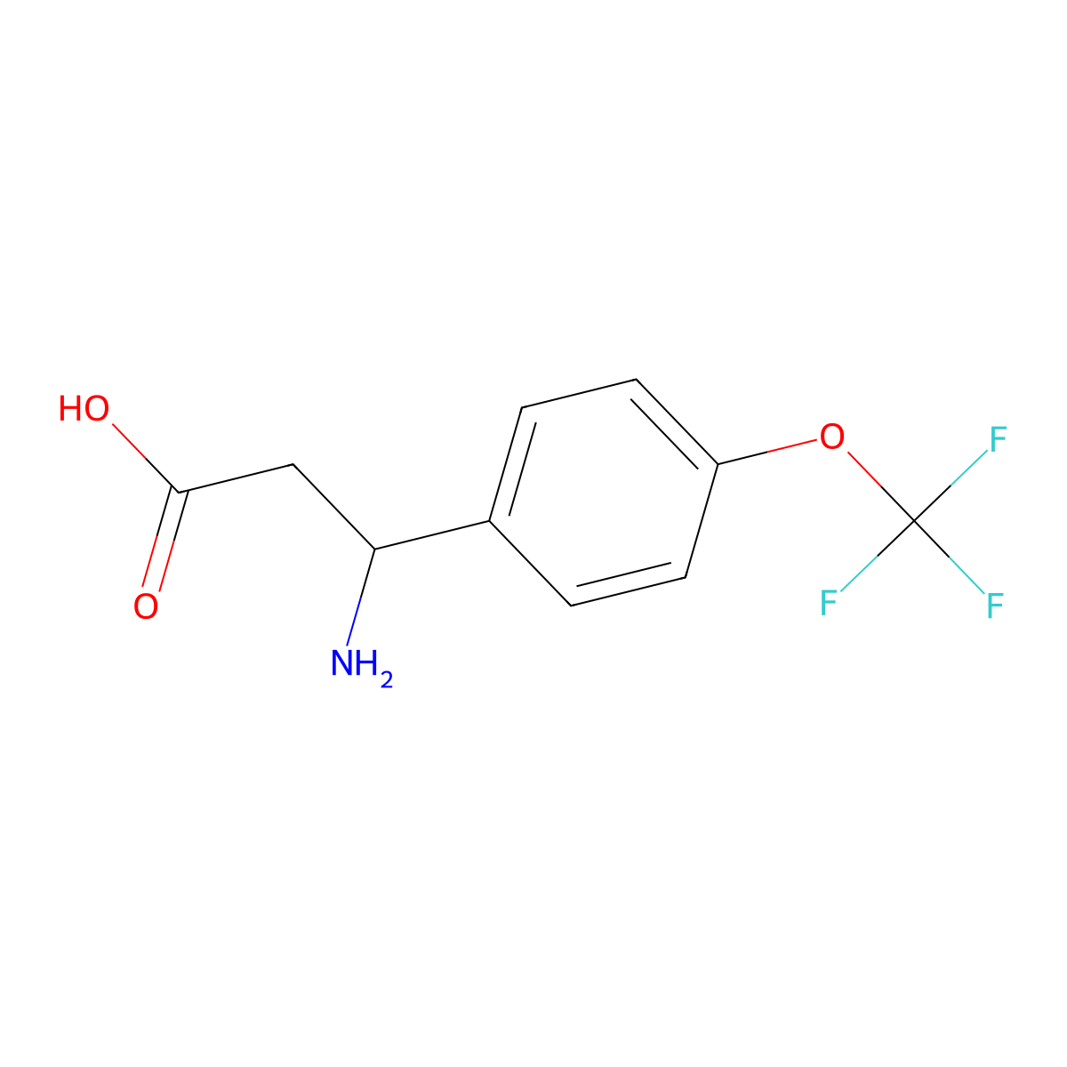 3-Amino-3-(4-(trifluoromethoxy)phenyl)propanoic acid molecular structure, CAS 213192-56-4