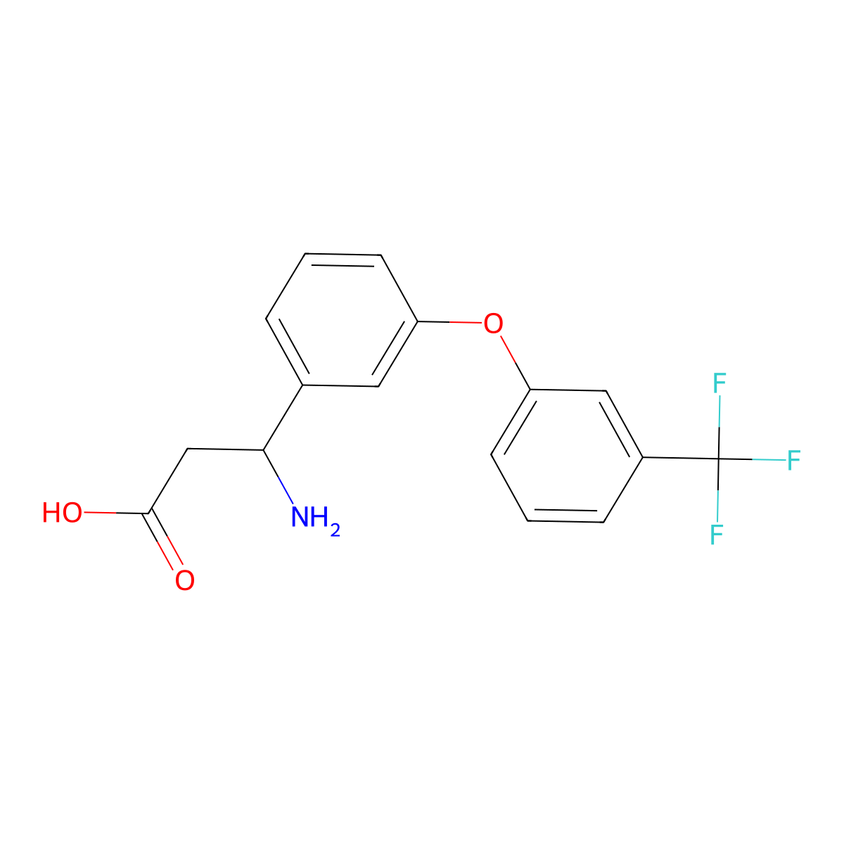 3-Amino-3-{3-[3-(trifluoromethyl)phenoxy]phenyl}propanoic acid molecular structure, CAS 213192-61-1
