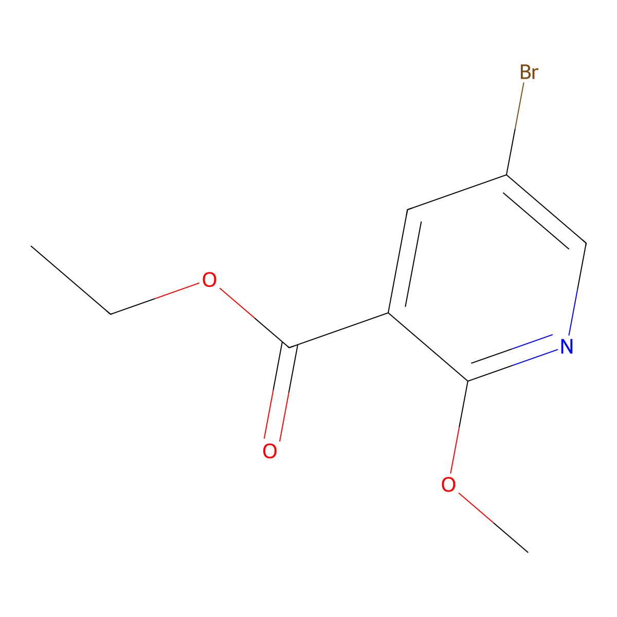 Ethyl 5-bromo-2-methoxynicotinate molecular structure, CAS 213193-29-4