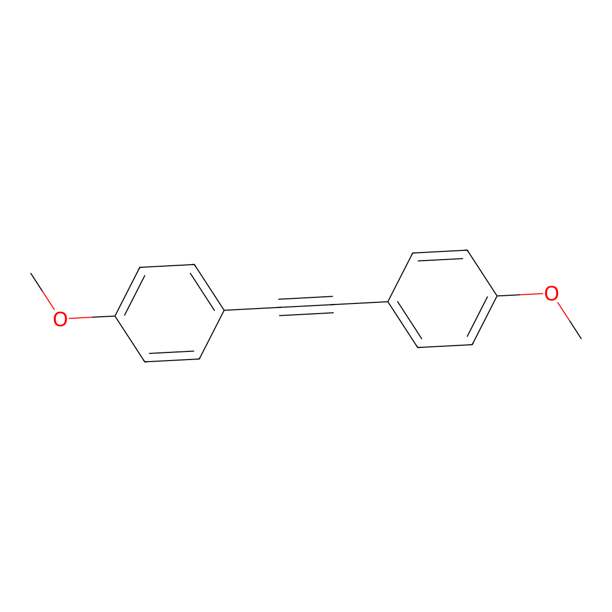 1,2-Bis(4-methoxyphenyl)ethyne molecular structure, CAS 2132-62-9