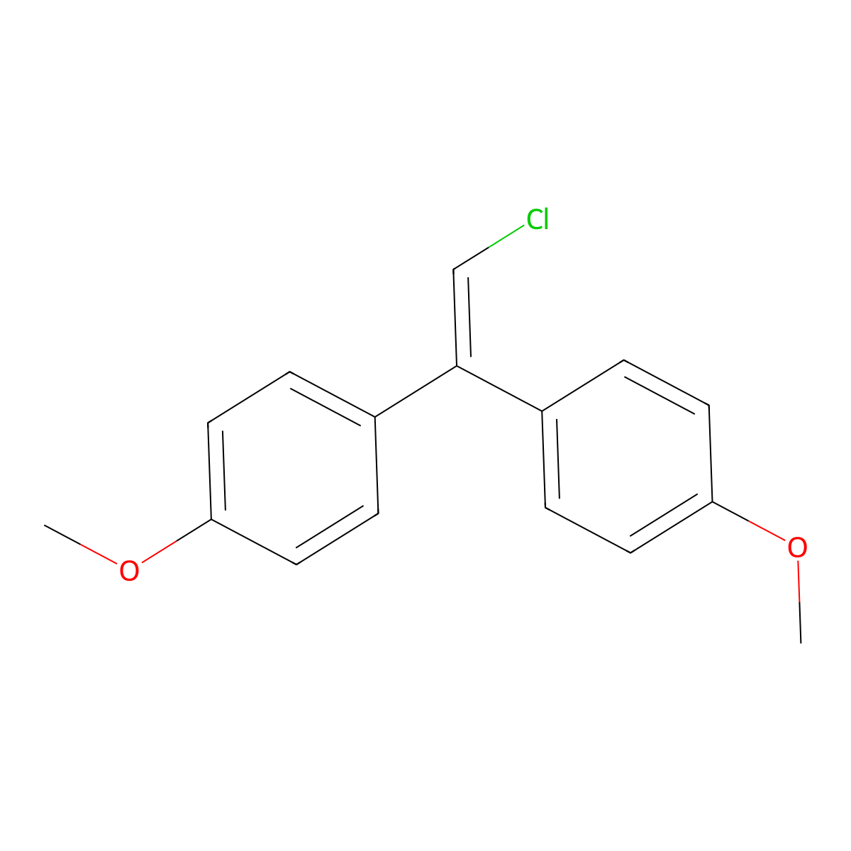 1-[2-Chloro-1-(4-methoxyphenyl)ethenyl]-4-methoxybenzene molecular structure, CAS 2132-66-3