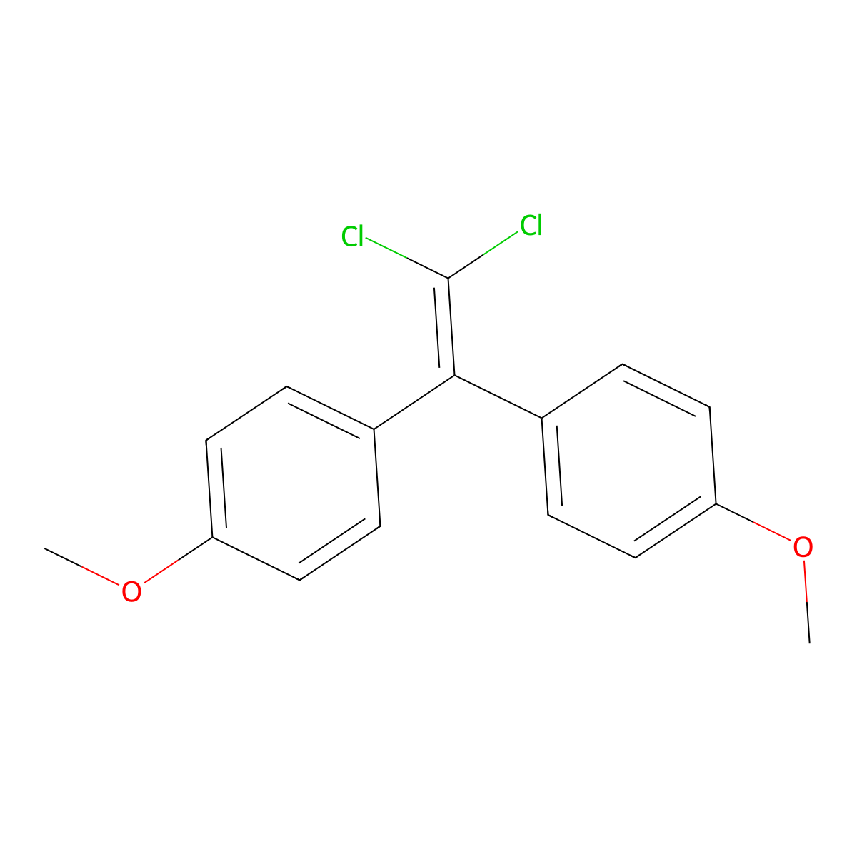 Methoxychlor olefin molecular structure, CAS 2132-70-9