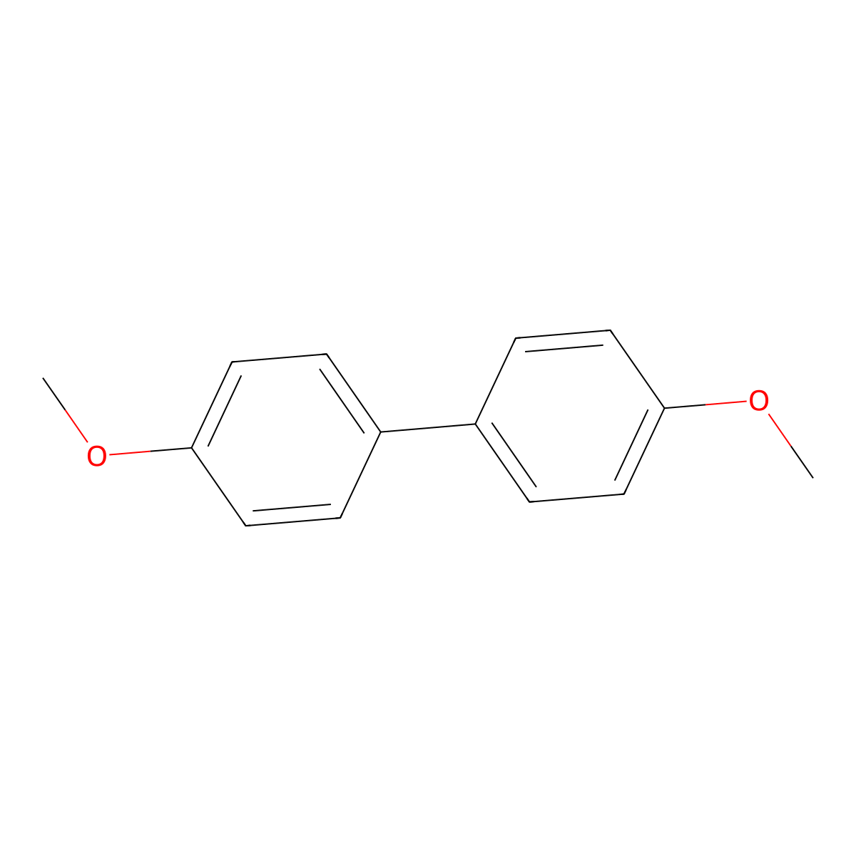 1,1'-Biphenyl, 4,4'-dimethoxy- molecular structure, CAS 2132-80-1