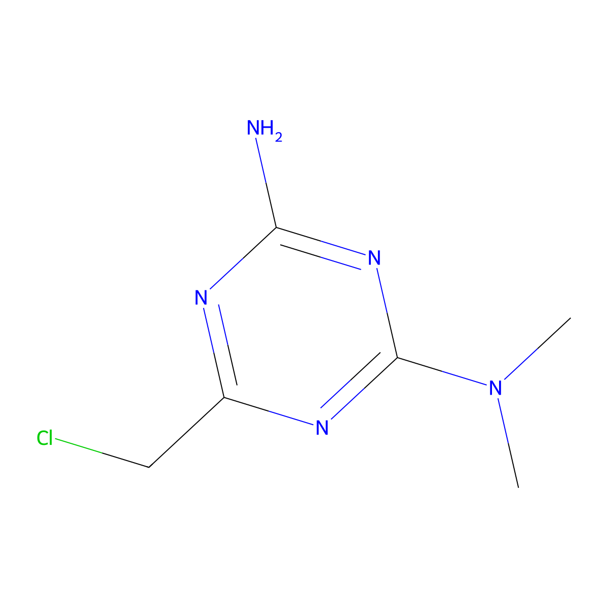 6-(chloromethyl)-N2,N2-dimethyl-1,3,5-triazine-2,4-diamine molecular structure, CAS 21320-37-6