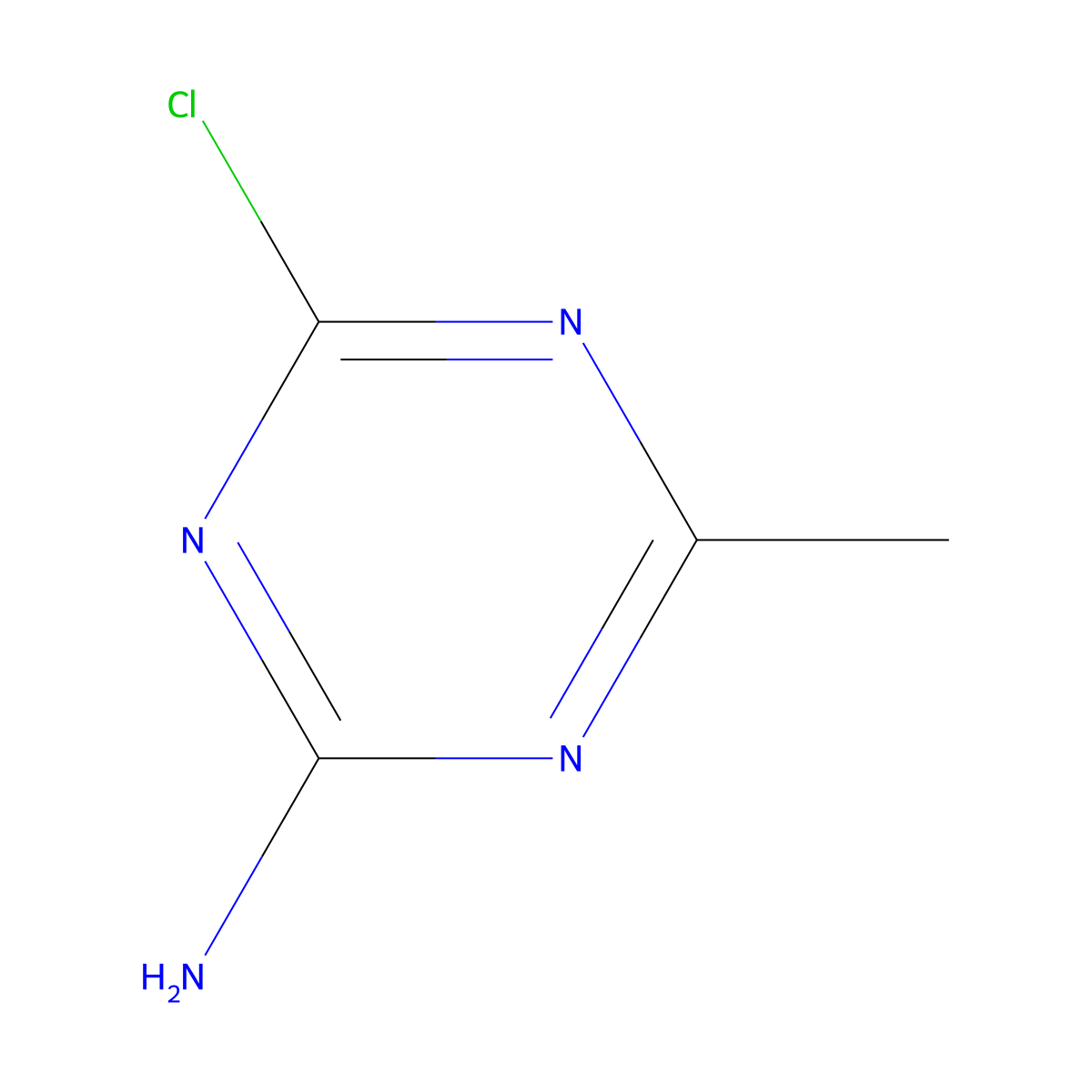 4-Chloro-6-methyl-1,3,5-triazin-2-amine molecular structure, CAS 21320-62-7