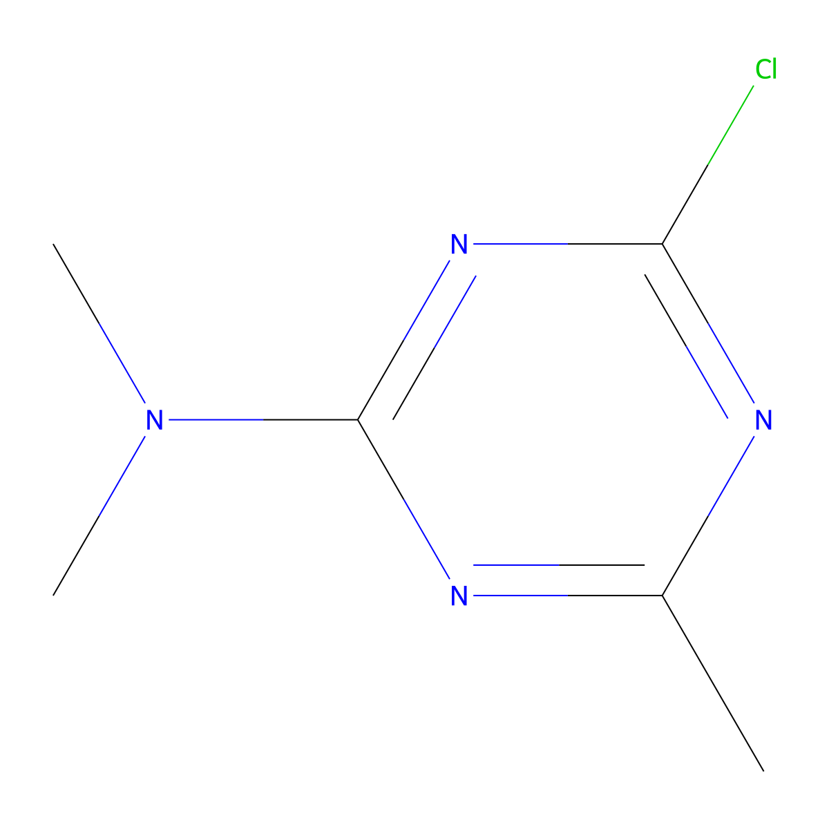 4-chloro-N,N,6-trimethyl-1,3,5-triazin-2-amine molecular structure, CAS 21320-63-8