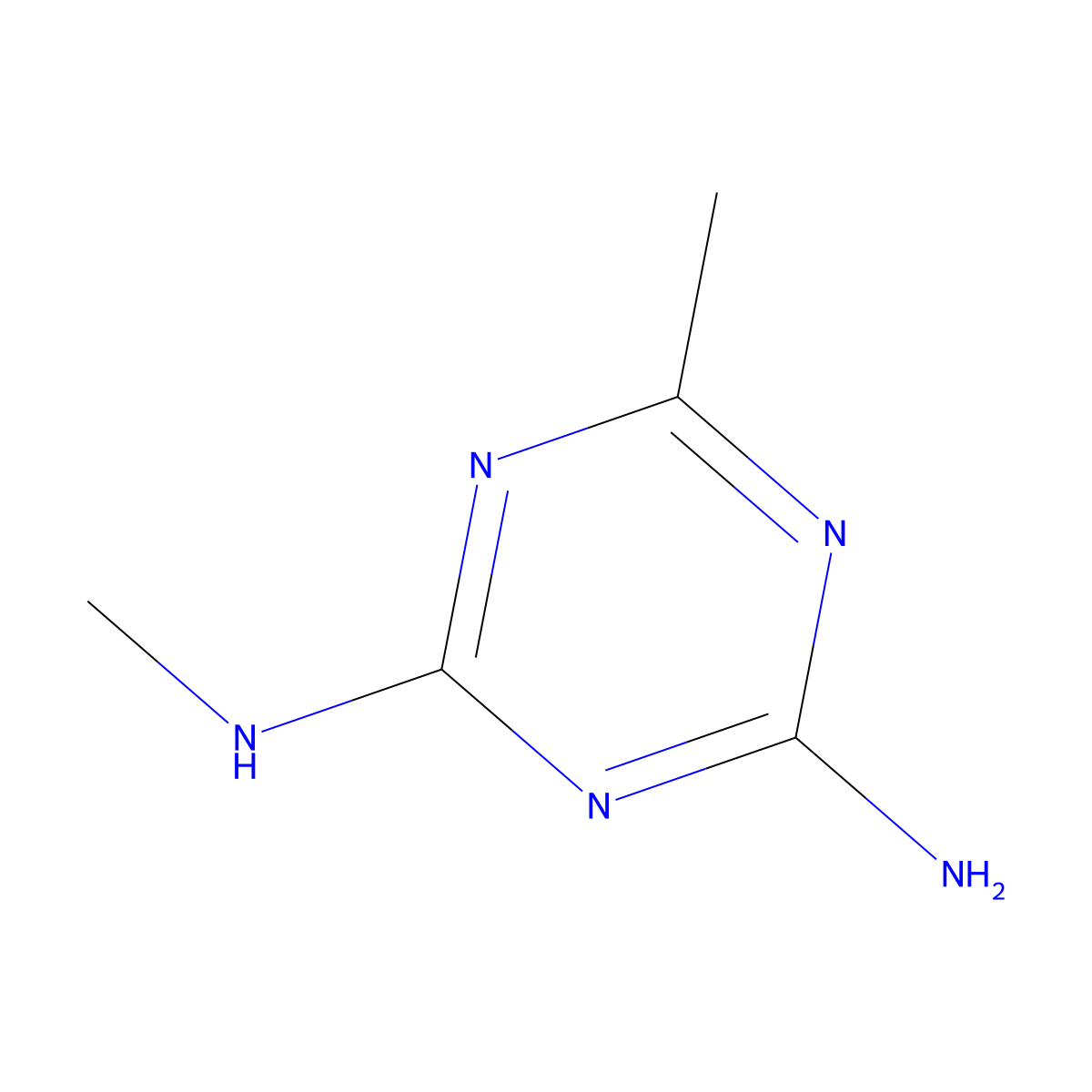 N,6-dimethyl-1,3,5-triazine-2,4-diamine molecular structure, CAS 21320-64-9