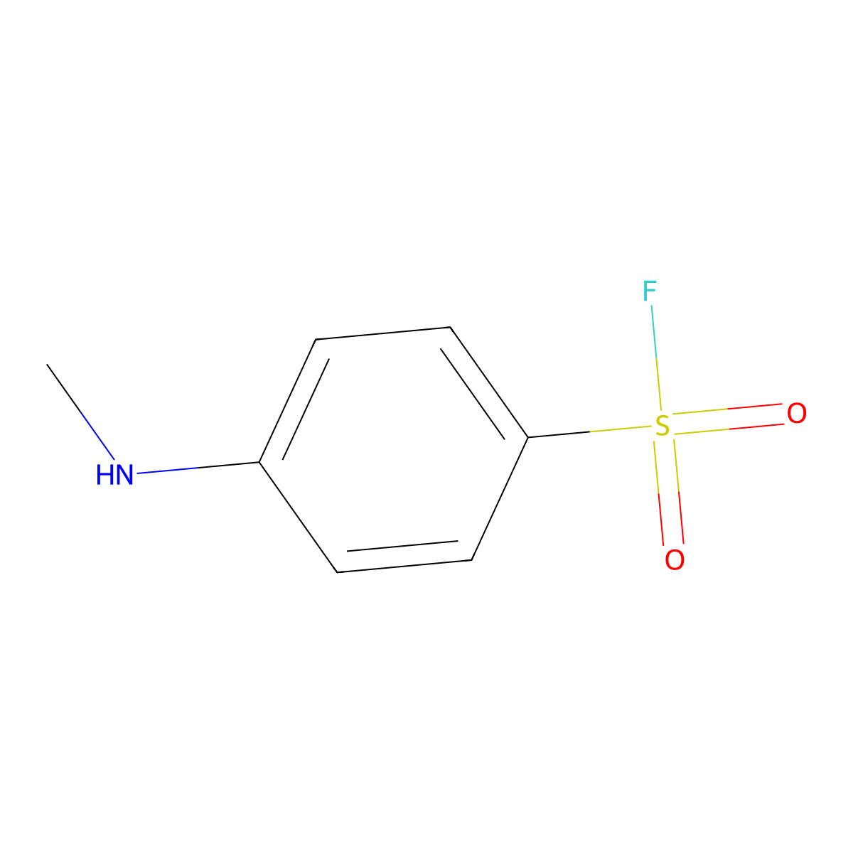 4-(Methylamino)benzene-1-sulfonyl fluoride molecular structure, CAS 21320-84-3
