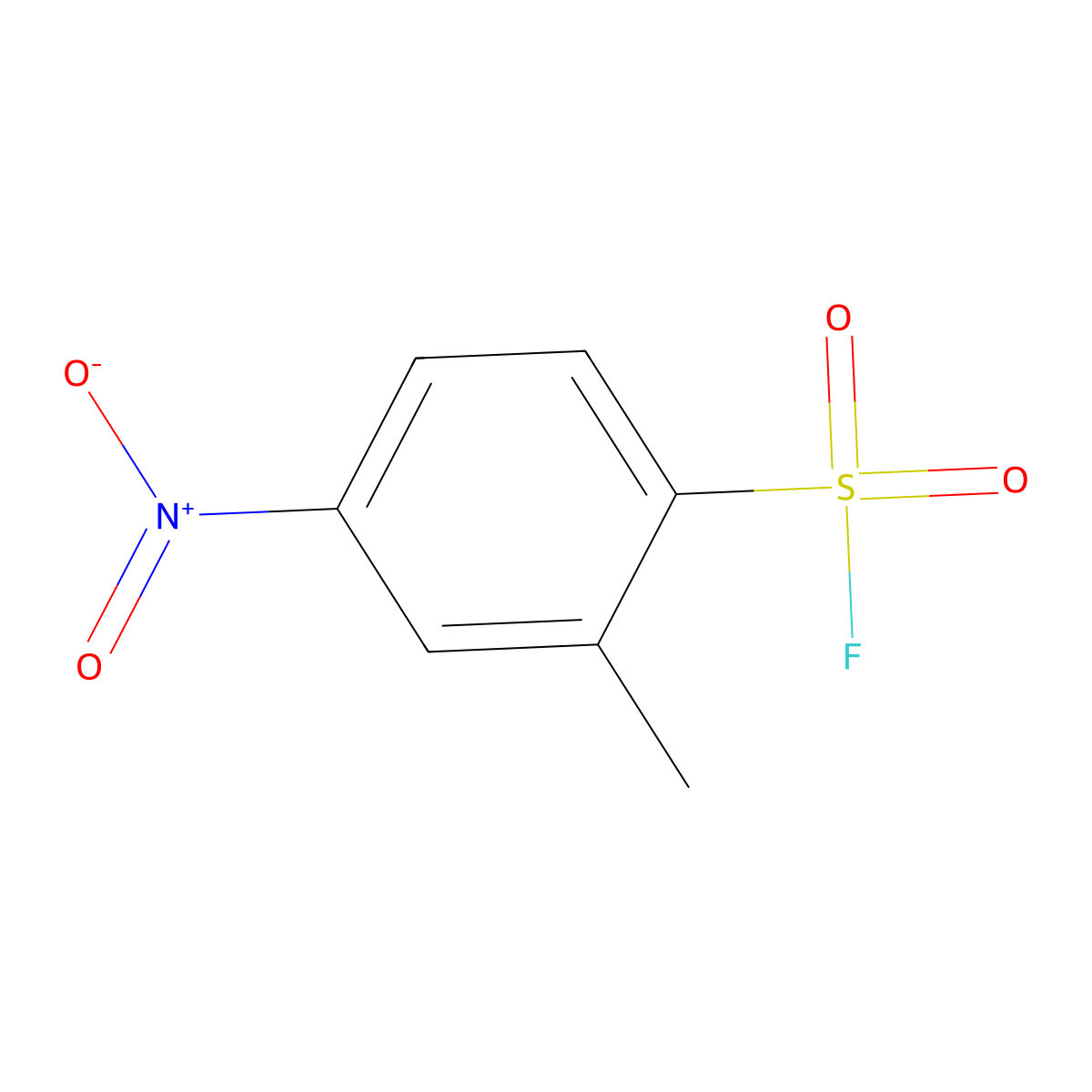 2-Methyl-4-nitrobenzenesulfonyl fluoride molecular structure, CAS 21320-93-4