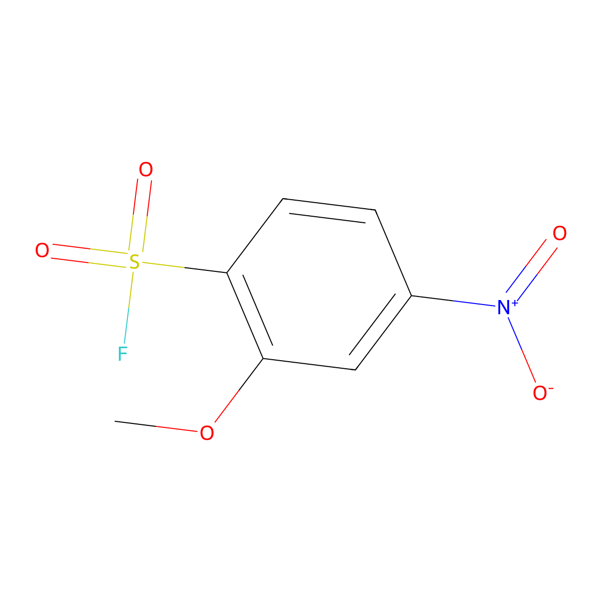 2-Methoxy-4-nitrobenzenesulfonyl fluoride molecular structure, CAS 21320-94-5