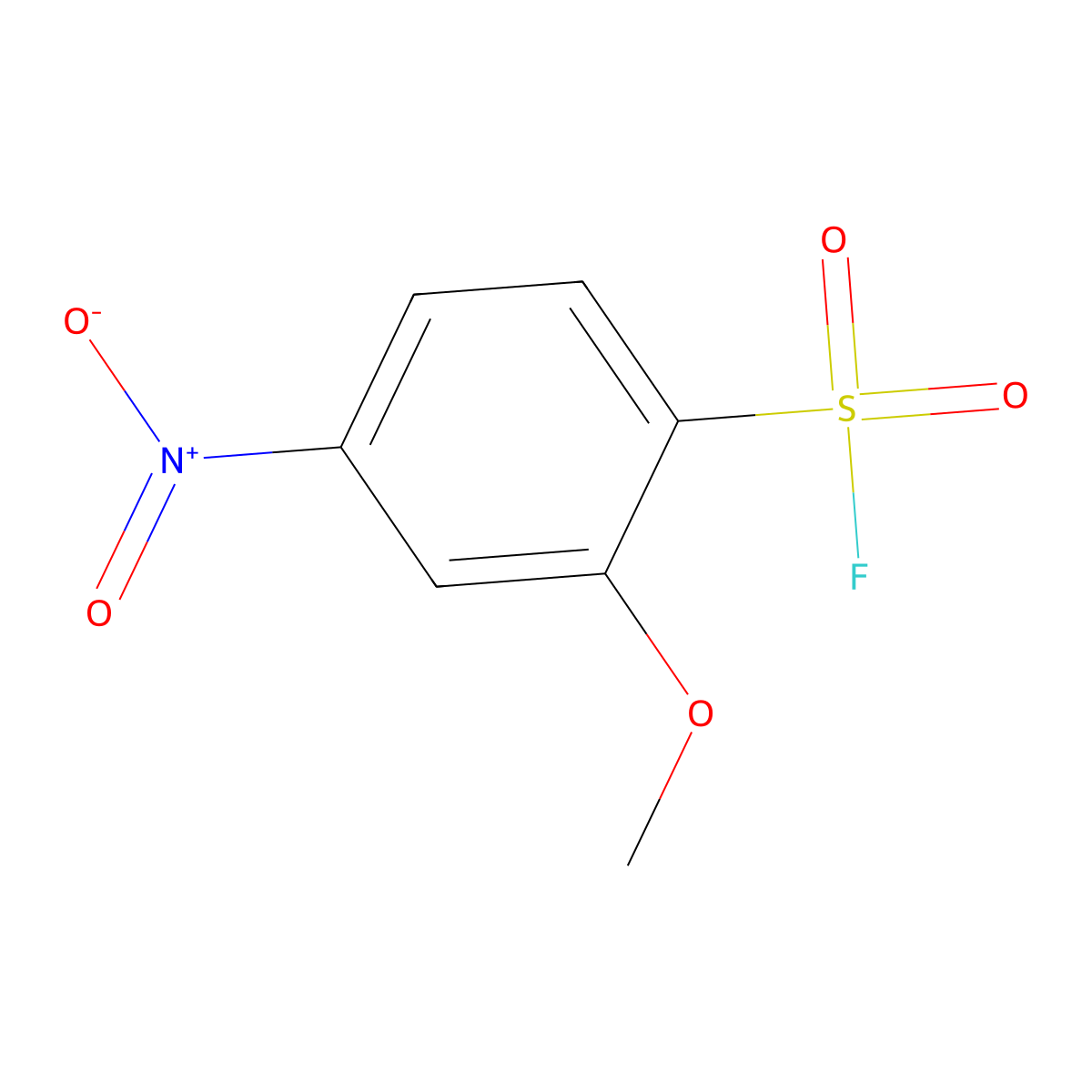 2-Methoxy-4-nitrobenzenesulfonyl fluoride molecular structure, CAS 21320-94-5