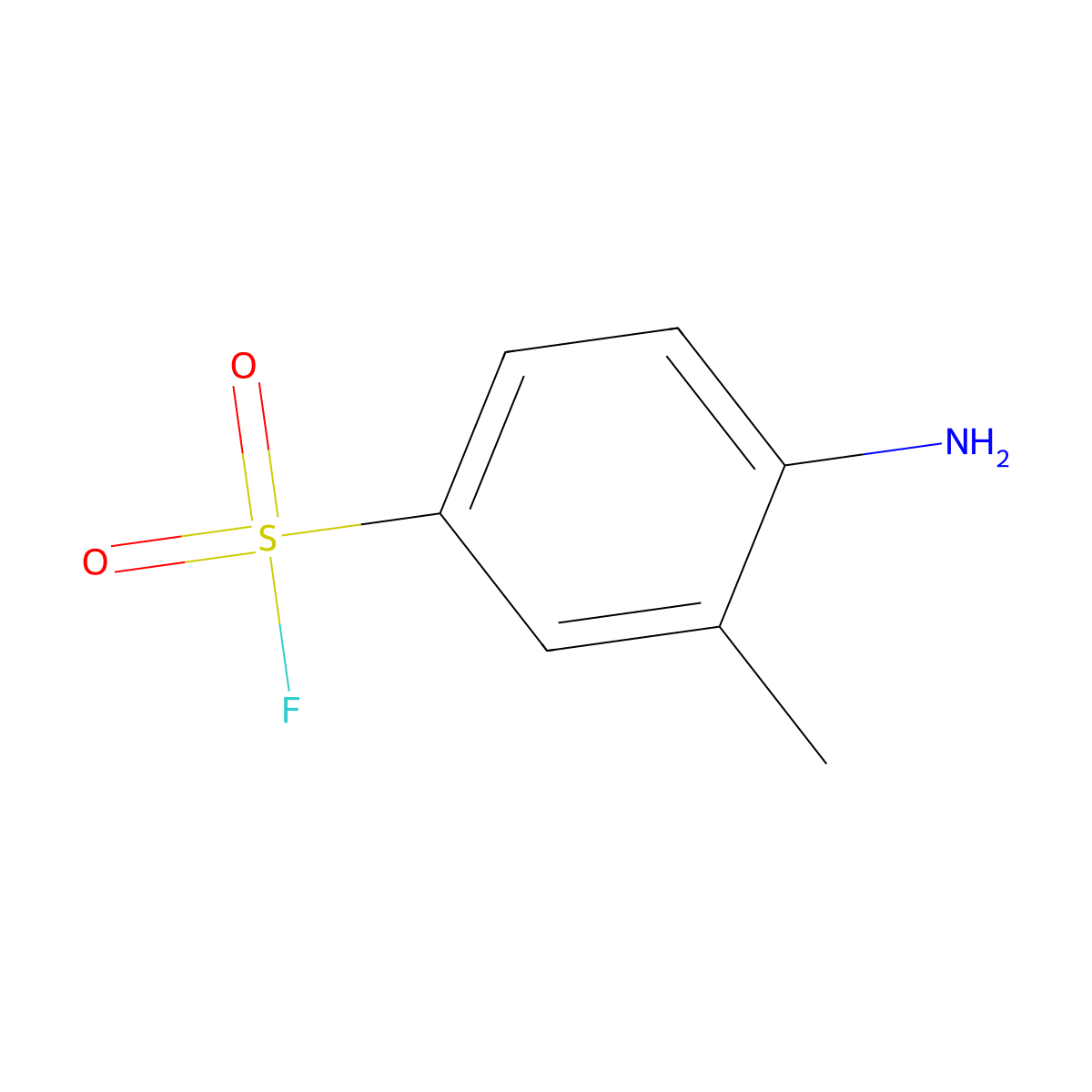 4-Amino-3-methylbenzene-1-sulfonyl fluoride molecular structure, CAS 21320-96-7