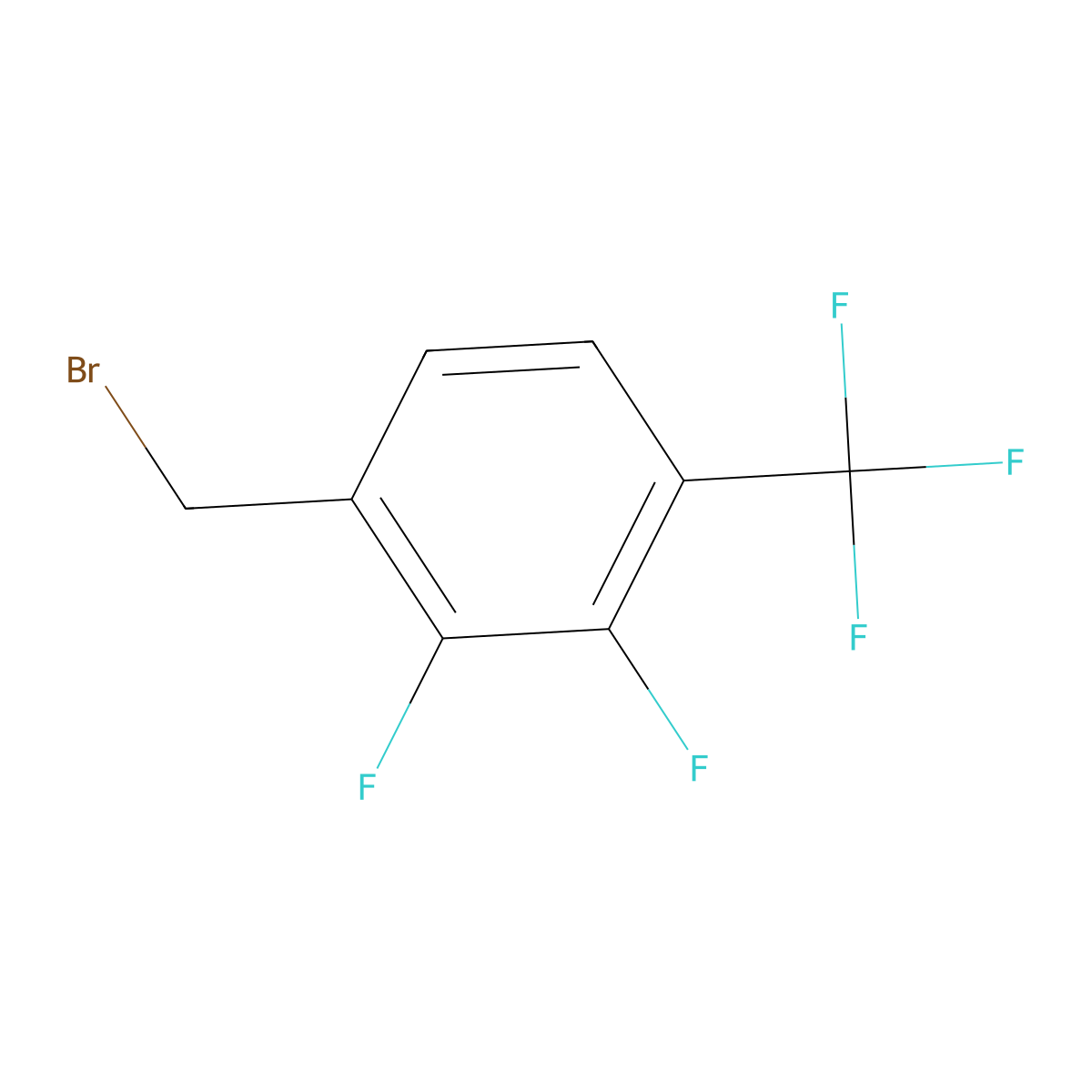 2,3-Difluoro-4-(trifluoromethyl)benzyl bromide molecular structure, CAS 213203-85-1