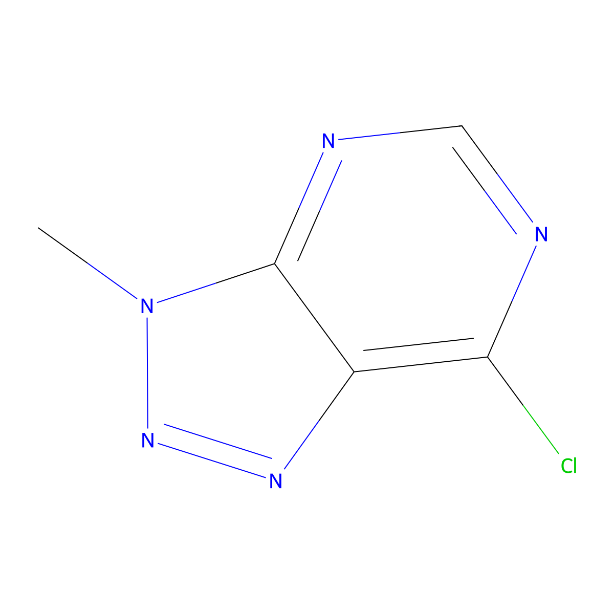 7-Chloro-3-methyl-3H-1,2,3-triazolo(4,5-d)pyrimidine molecular structure, CAS 21323-71-7
