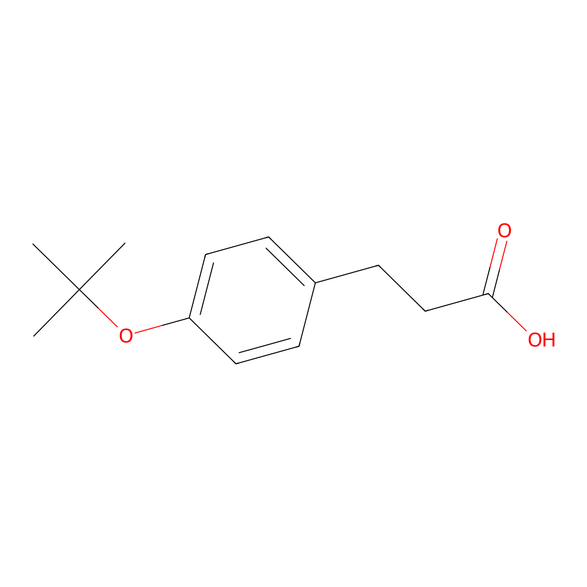 3-(4-(tert-Butoxy)phenyl)propanoic acid molecular structure, CAS 21323-98-8