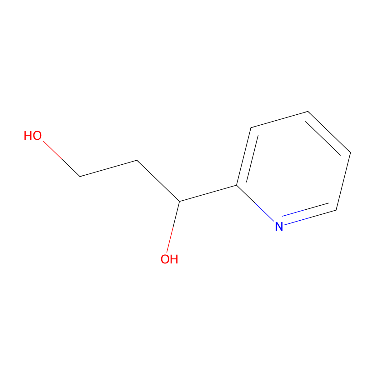 1-(Pyridin-2-yl)propane-1,3-diol molecular structure, CAS 213248-46-5