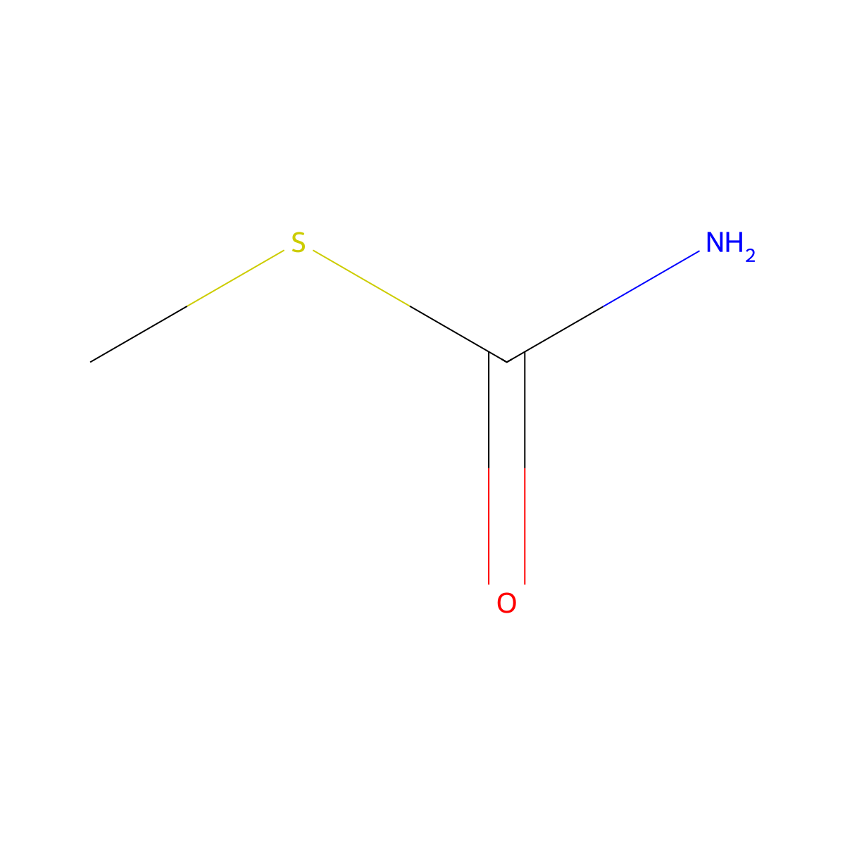 Carbamothioic acid, S-methyl ester molecular structure, CAS 21325-07-5
